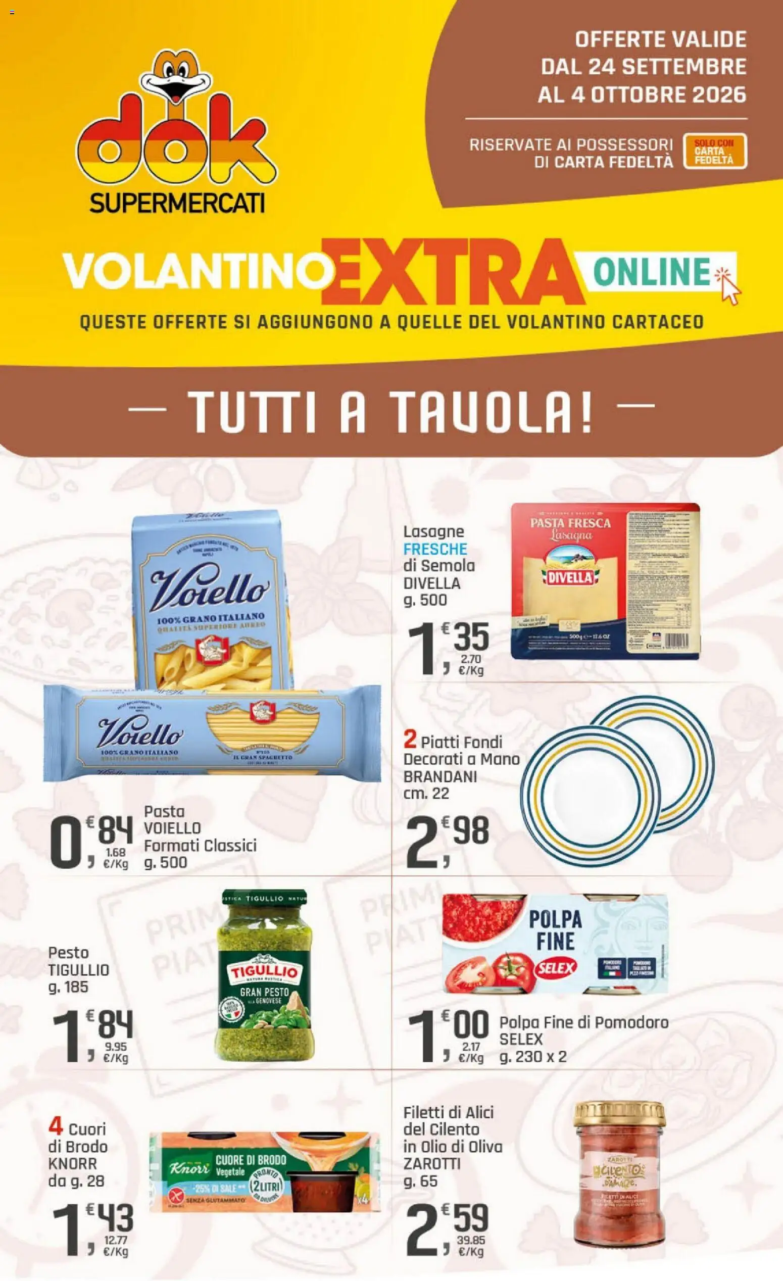 Volantino DOK del 24/09/2026 | Pagina: 21 | Prodotti: Brodo, Piatti, Voiello, Pasta