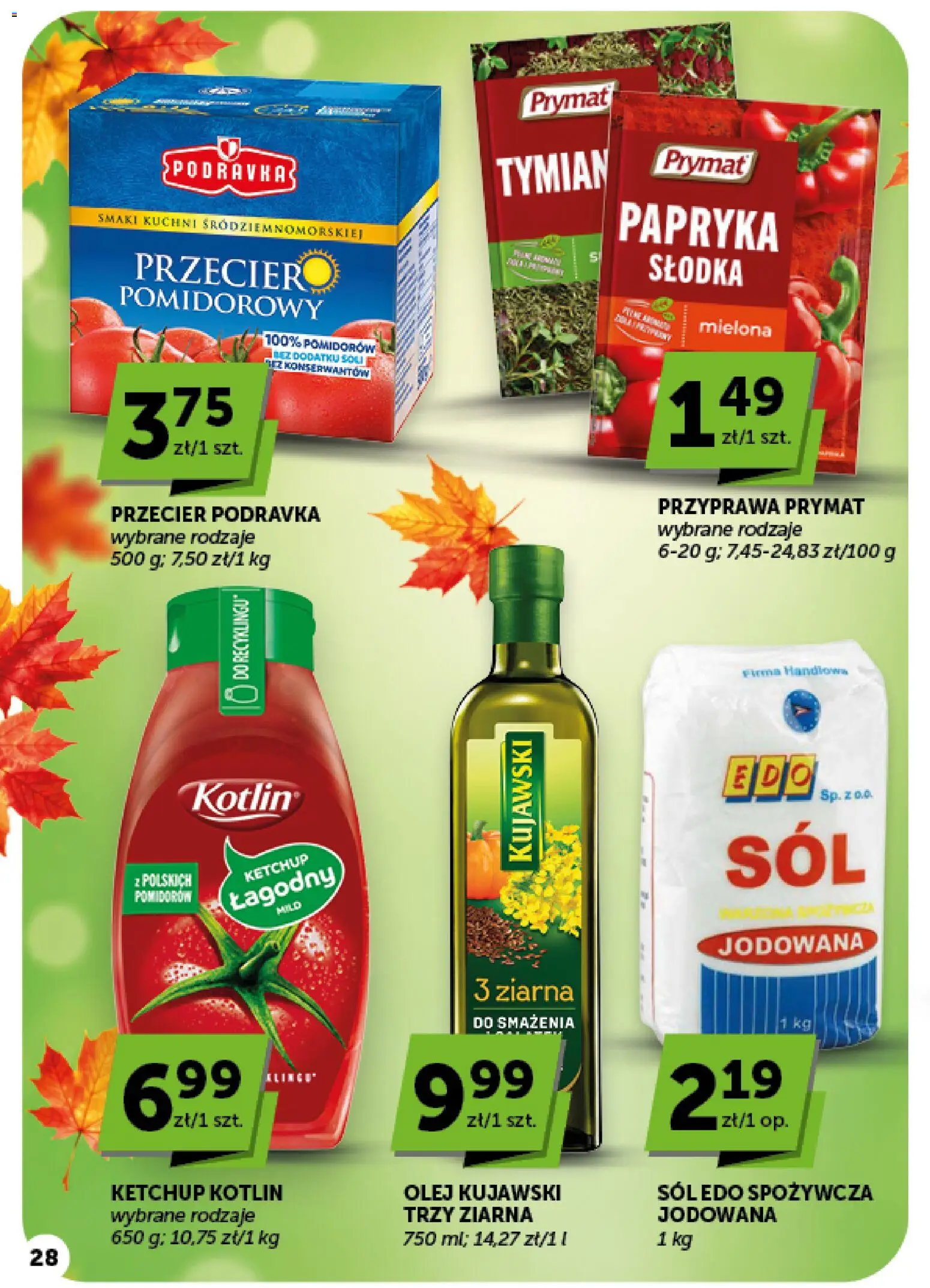 Euro Sklep gazetka od 15.10.2026 | Strona: 28 | Produkty: Ketchup, Ketchup kotlin, Papryka, Olej