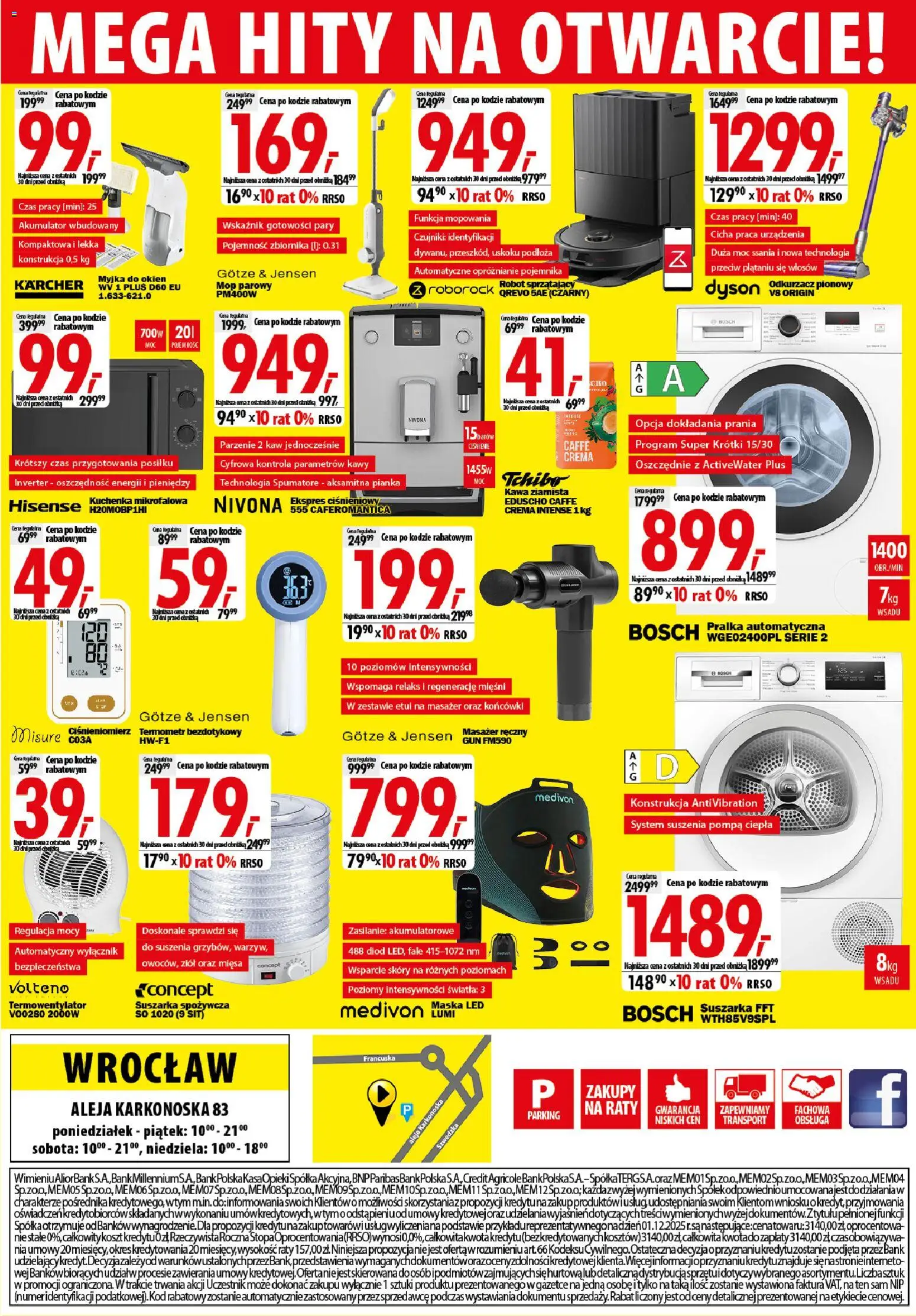 Mediaexpert promocje - Wielkie otwarcie Wrocław od 08.10.2026 | Strona: 8 | Produkty: Kawa ziarnista, Odkurzacz pionowy, Mop parowy, Kawa