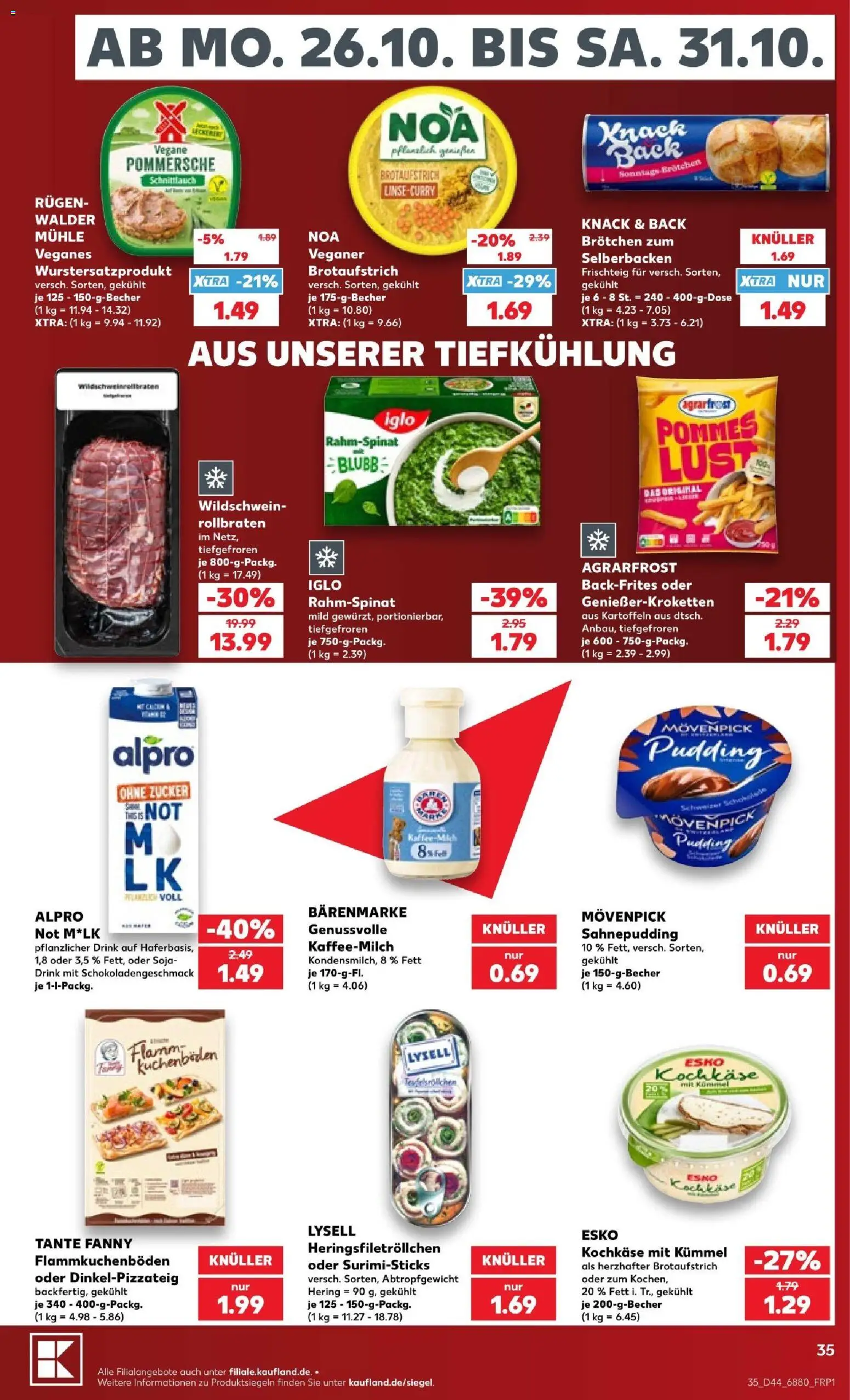 Kaufland Prospekt Völklingen – gültig ab 25.10.2026 | Seite: 35 | Produkte: Mühle, Iglo, Pommes, Kartoffeln