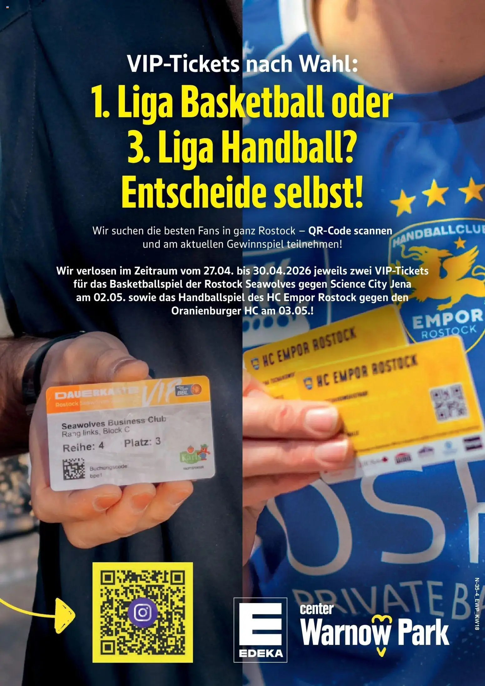 Edeka Prospekt Rostock – gültig ab 27.04.2026 | Seite: 35 | Produkte: Handball, Basketball