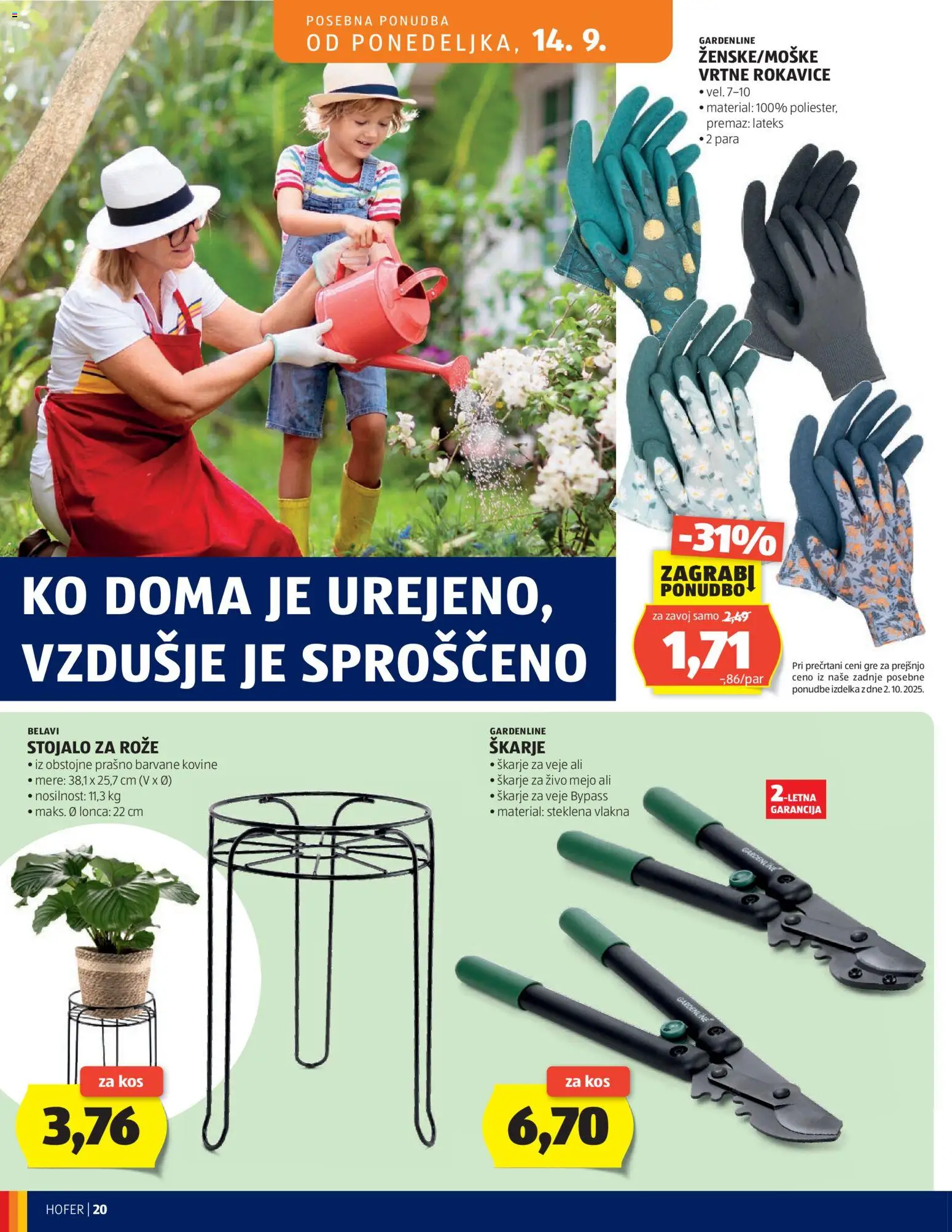 Novi Hofer katalog ponudbe – veljaven od 09.09.2026 | Stran: 20