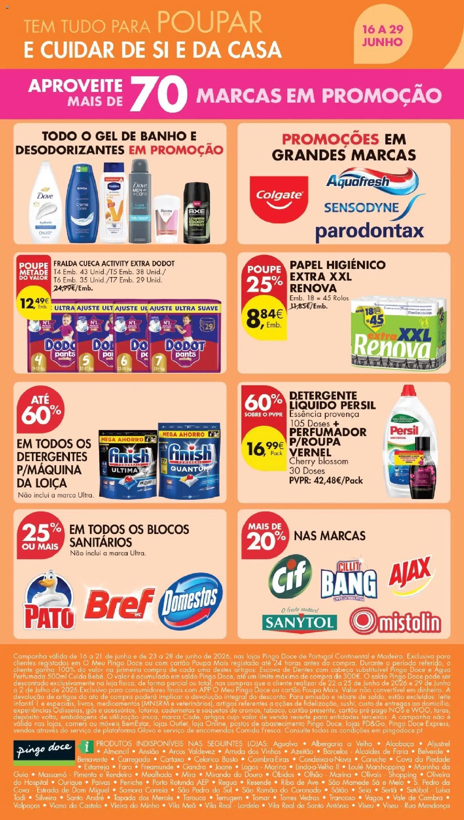 Pingo Doce folheto Especial DPH │ válido de 16.06.2026 | Página: 28 | Produtos: Gel de banho, Escova de dentes, Banho, Creme