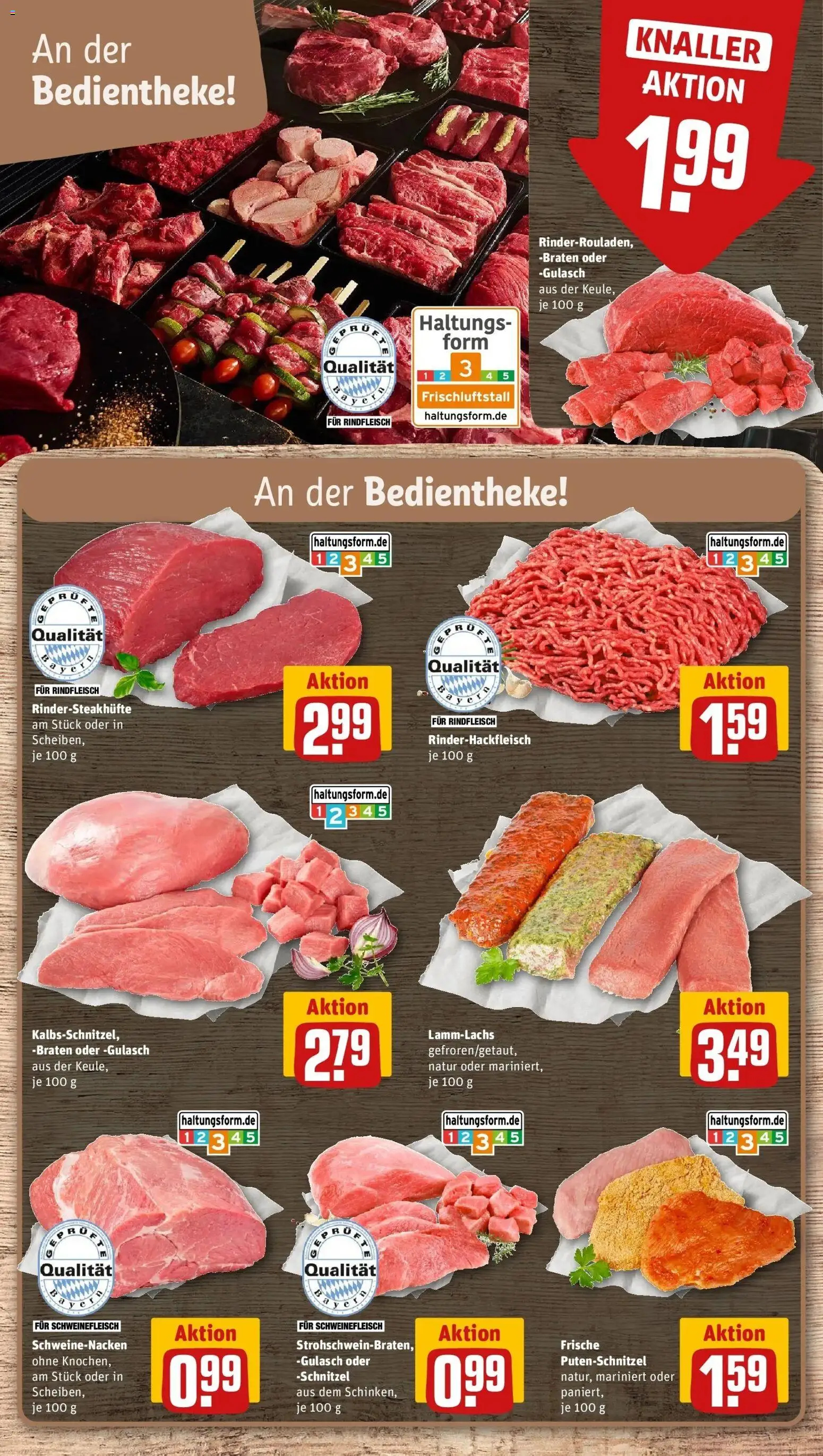 REWE Prospekt ab 26.10.2026 zum Blättern » Angebote | Seite: 8 | Produkte: Schweinenacken, Putenschnitzel, Schweinefleisch, Rindfleisch