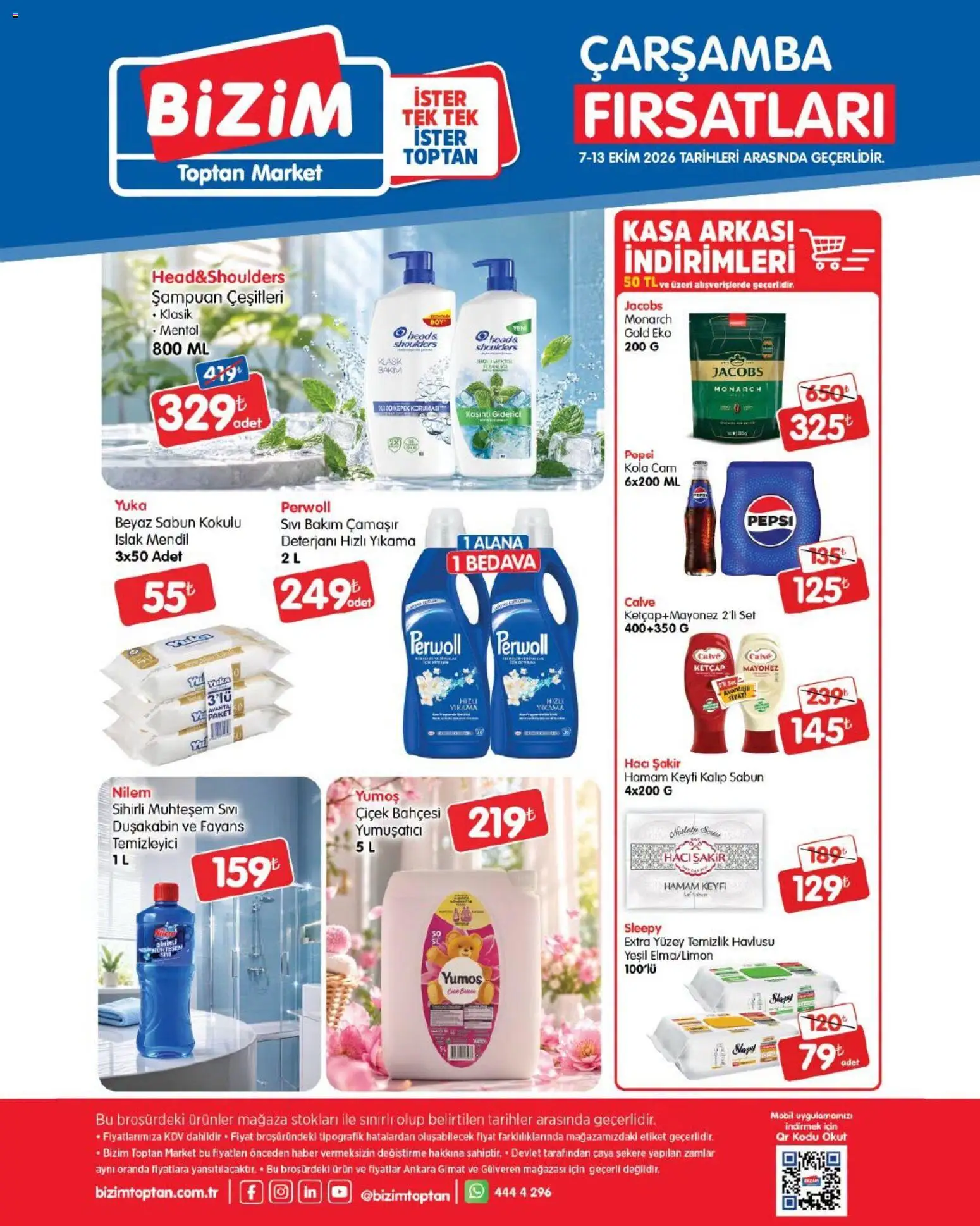 Bizim Toptan Katalog - 07 Ekim 2026 tarihinden itibaren geçerlidir | Sayfa: 3 | Ürünler: Mendil, Sabun, Mayonez, Kasa