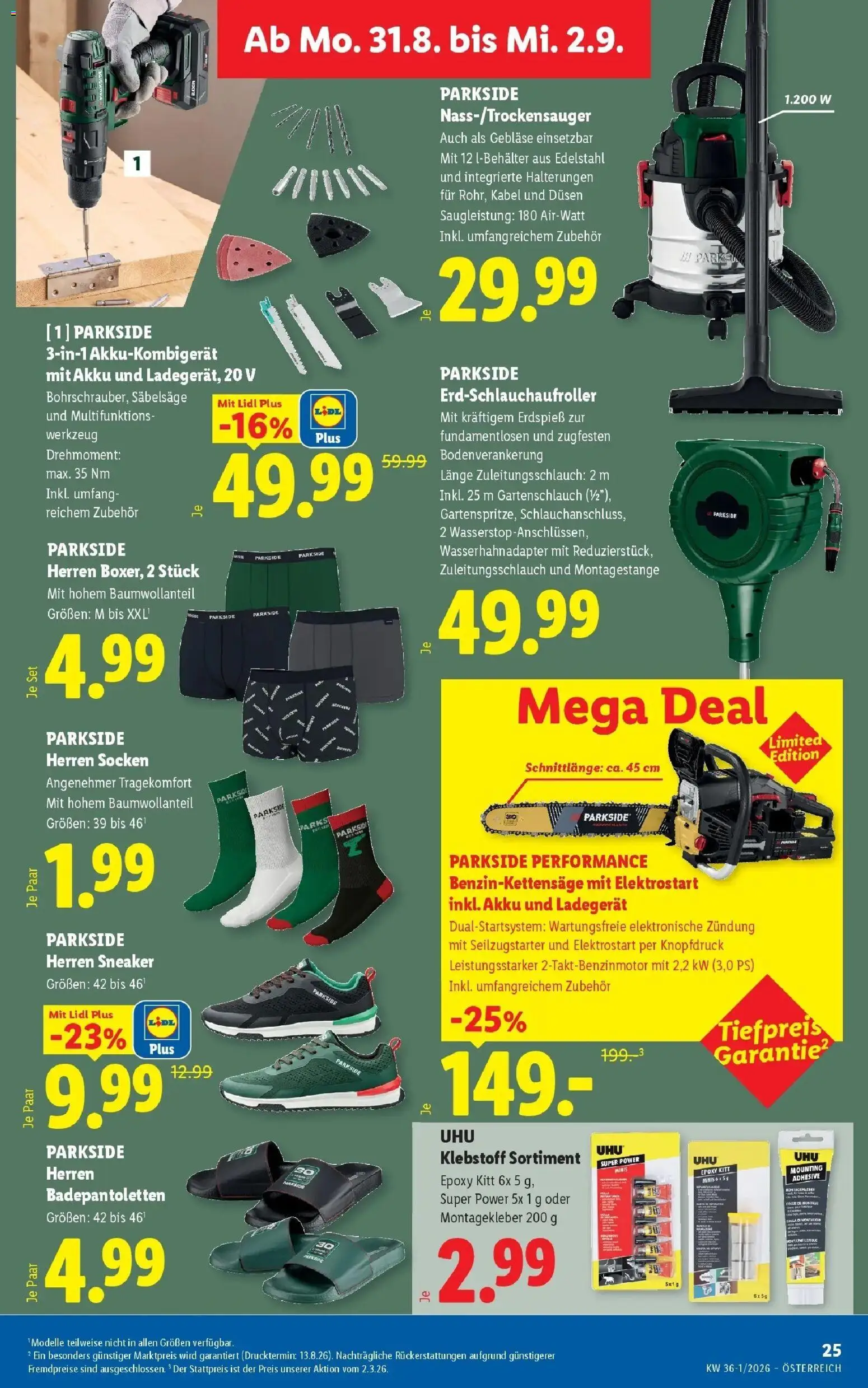 Lidl Flugblatt - Wien ab 23.08.2026 - Angebote ab donnerstag | Seite: 32 | Produkte: Hose, Socken, Boxer, Kabel