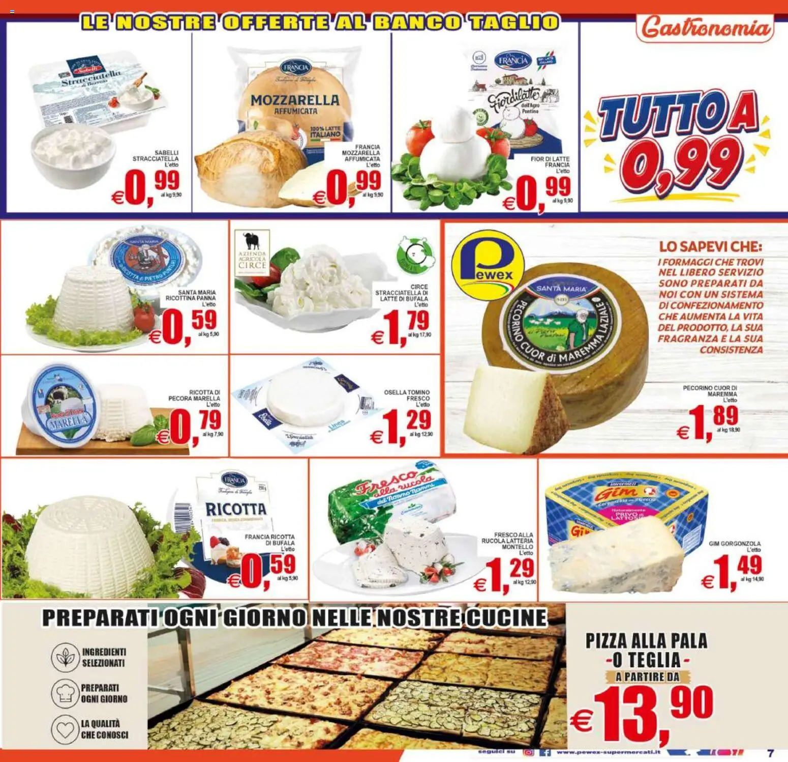 Volantino Pewex del 31/07/2026 | Pagina: 7 | Prodotti: Panna, Mozzarella, Tomino, Fragranza