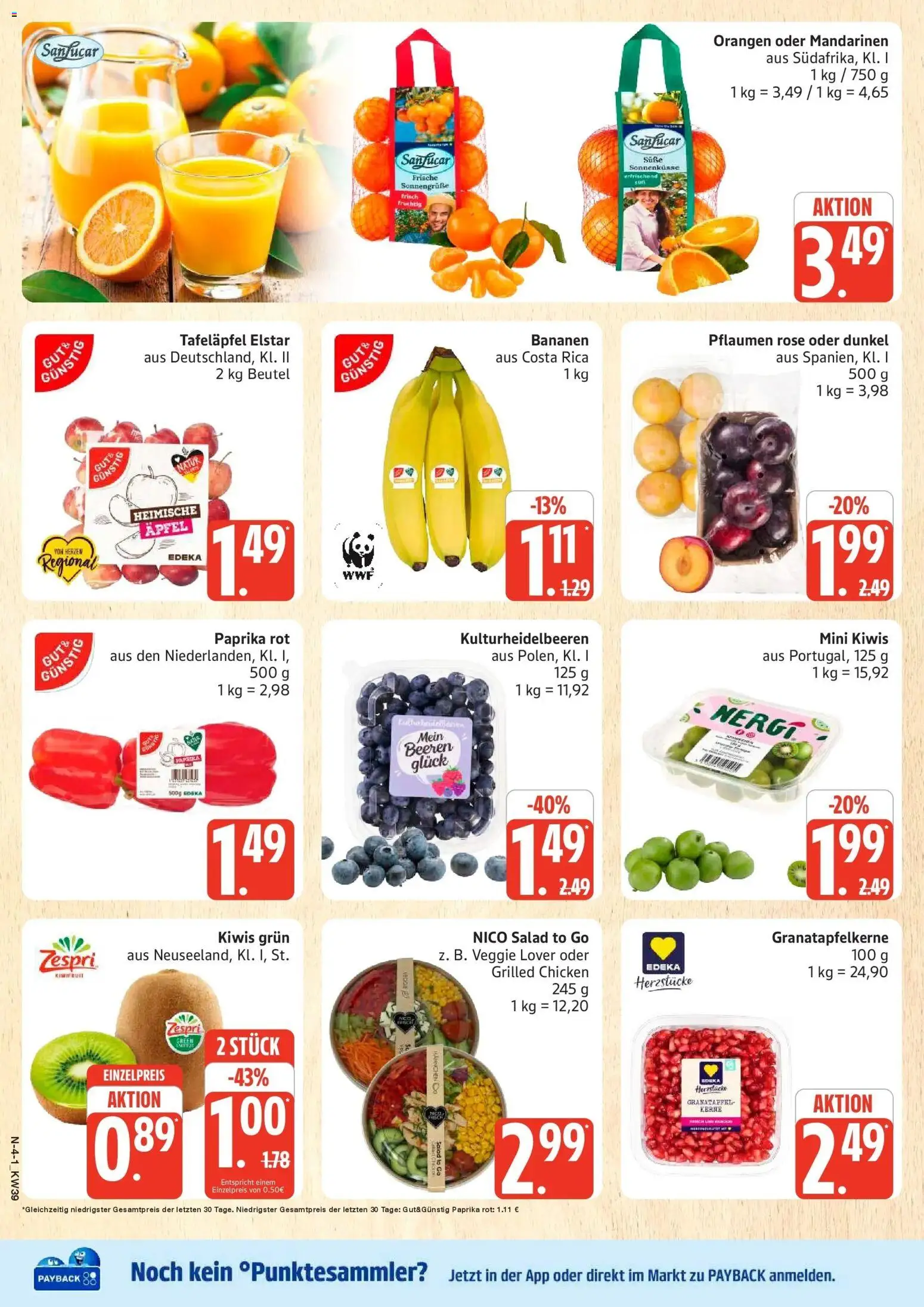 Marktkauf Prospekt Buxtehude (ab 21.09.2026) » Angebote online | Seite: 4 | Produkte: Granatapfel, Äpfel, Bananen, Paprika