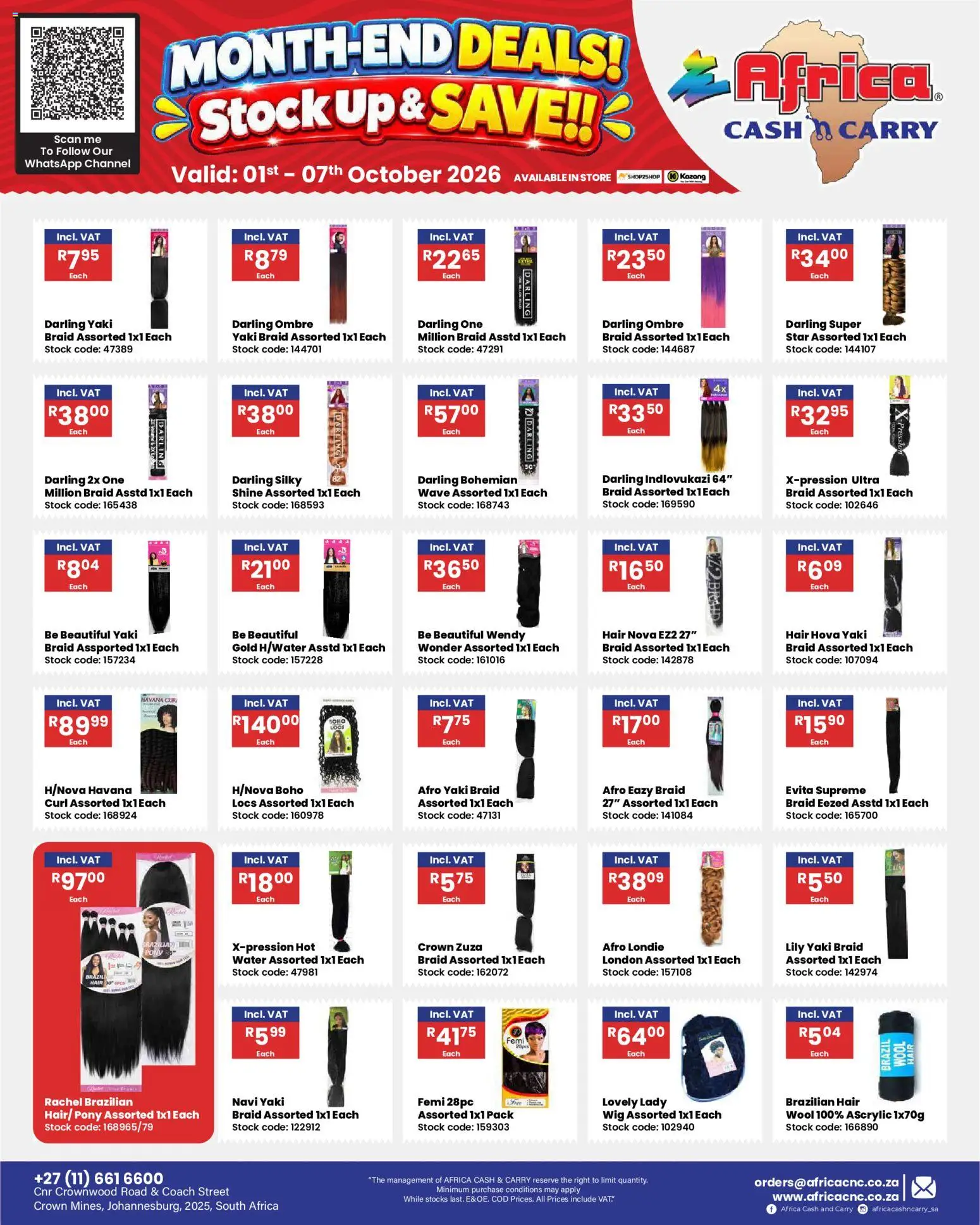 New Africa Cash & Carry catalogue – valid from 01/10/2026 | Page: 22 | Products: Havana, Stock, Water