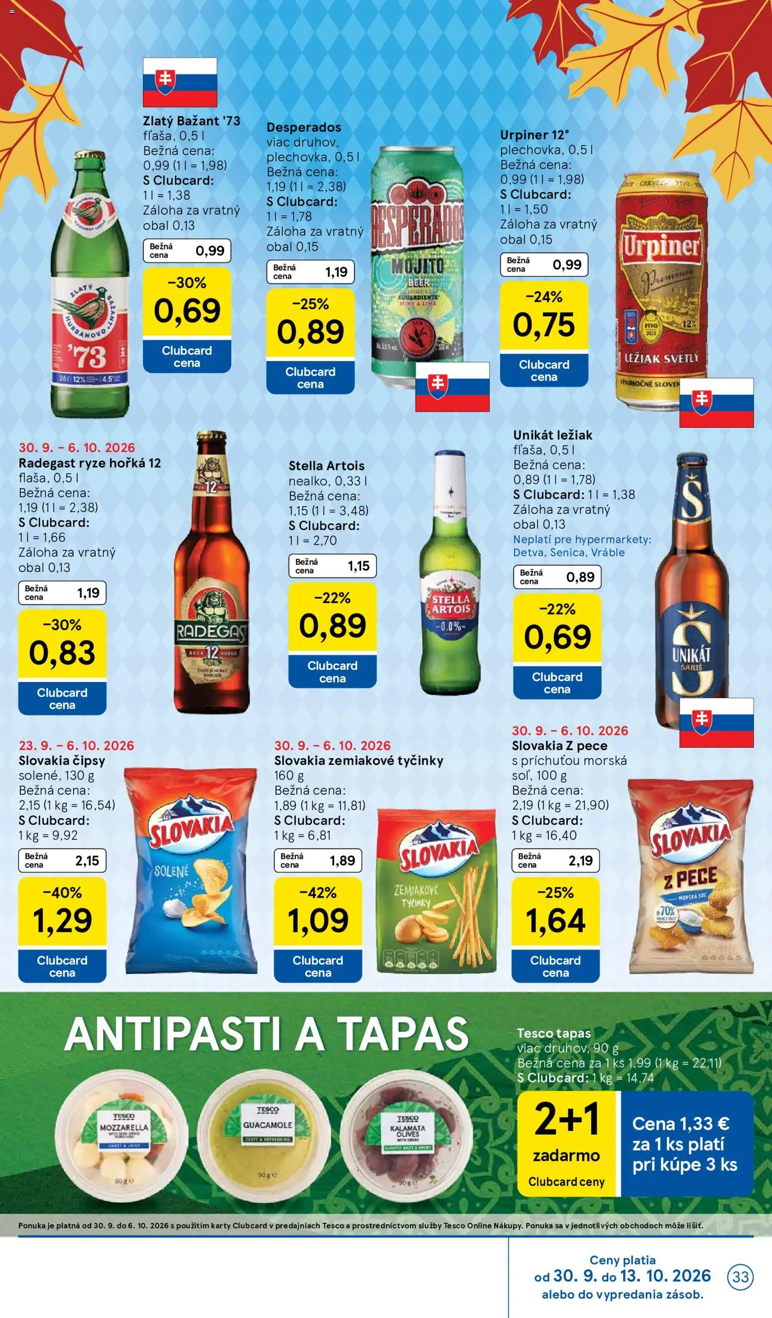 Nové Tesco akcie – leták je platný od 30.09.2026 | Strana: 33