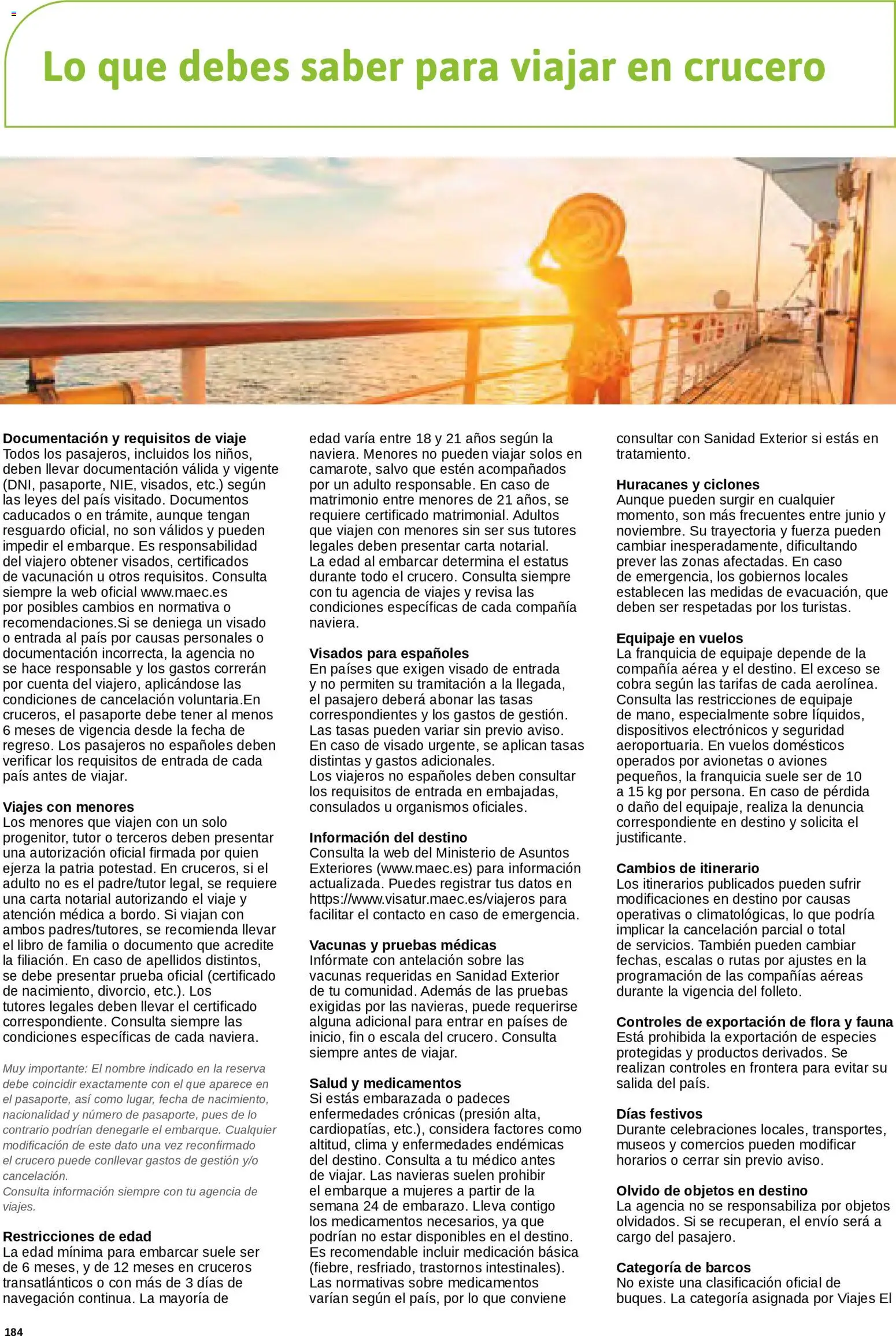 Viajes El Corte Inglés Cruceros marítimos │ válido desde el 01/01/2026 | Página: 185 | Productos: Navegación