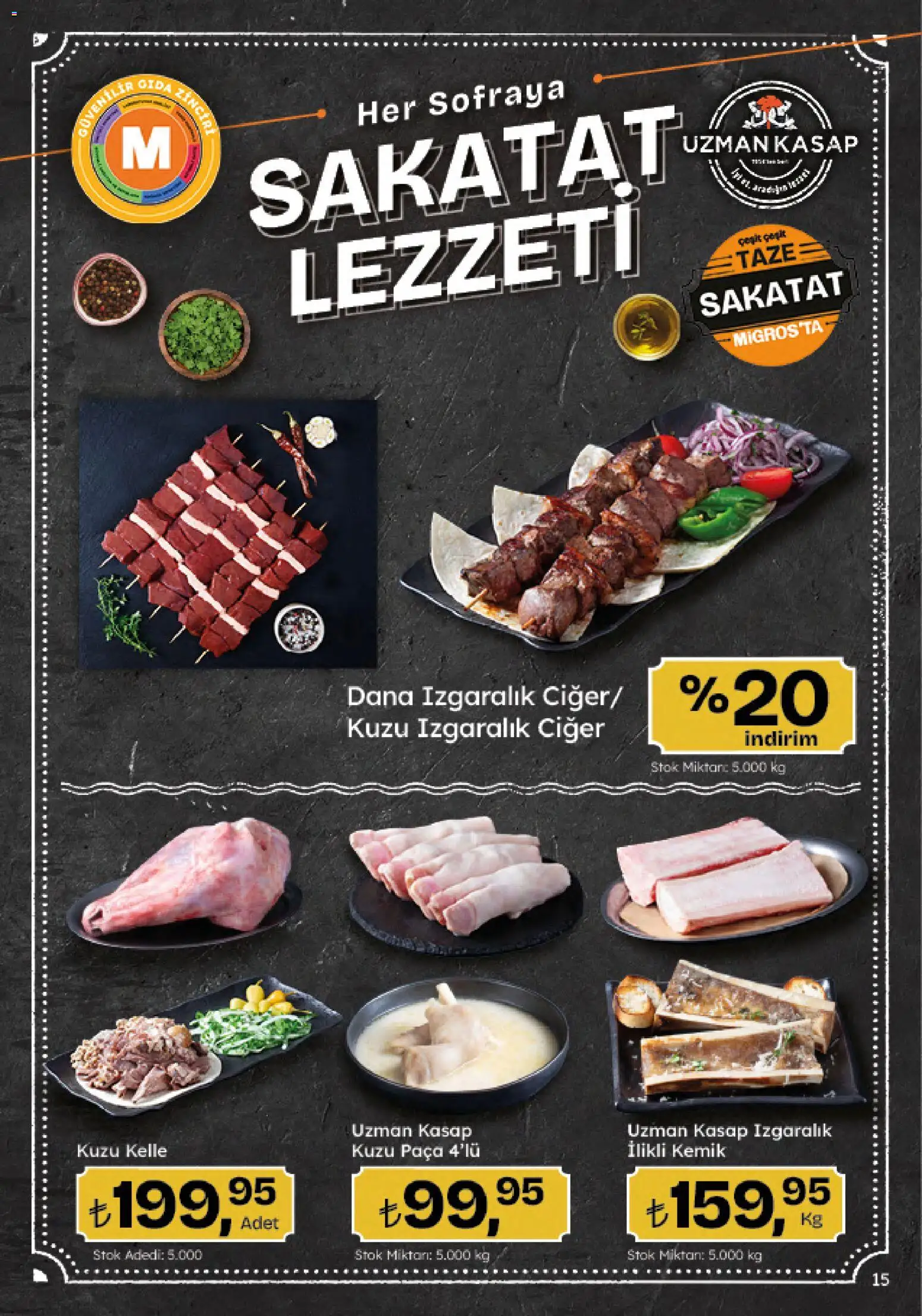 Migros Katalog - Migroskop - 09 Temmuz 2026 tarihinden itibaren geçerlidir | Sayfa: 15 | Ürünler: Ciğer, Sakatat