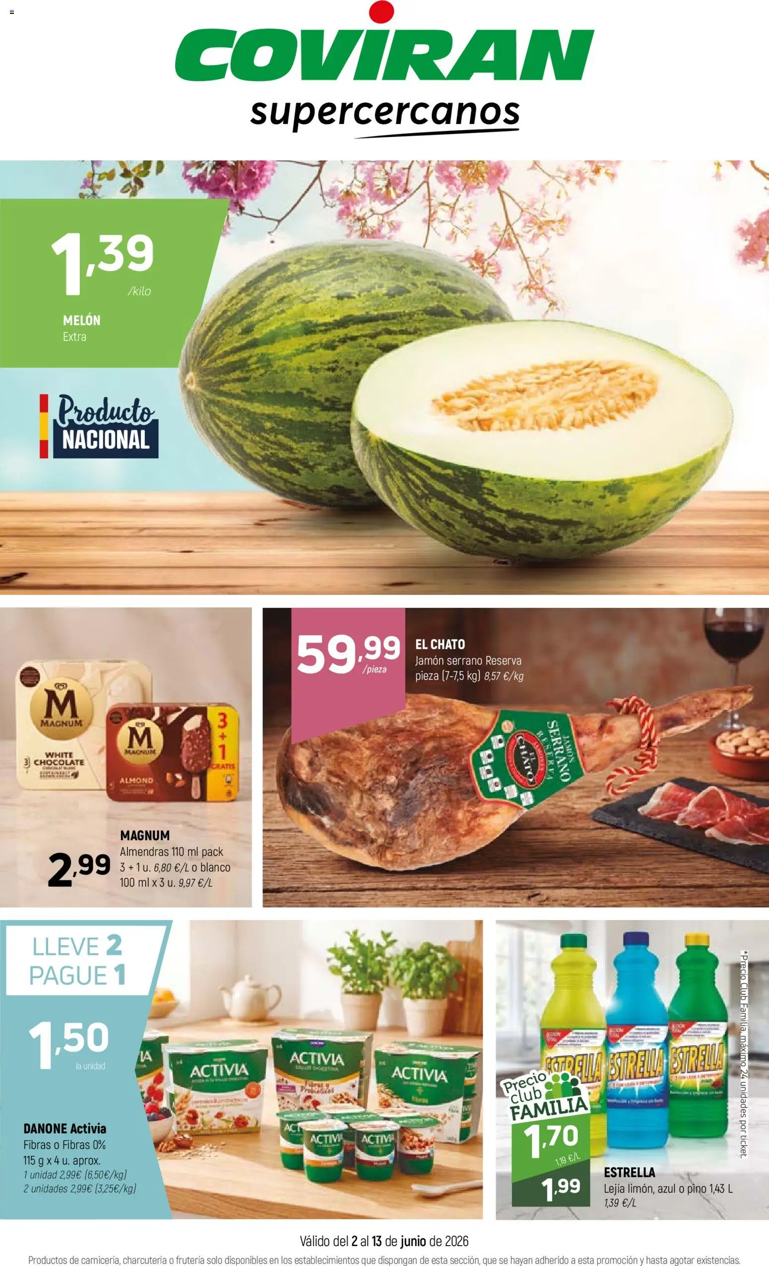 Coviran ofertas │ válido desde el 02.06.2026 | Página: 5 | Productos: Jamón serrano, Φορτιστής, Chocolate, Jamón