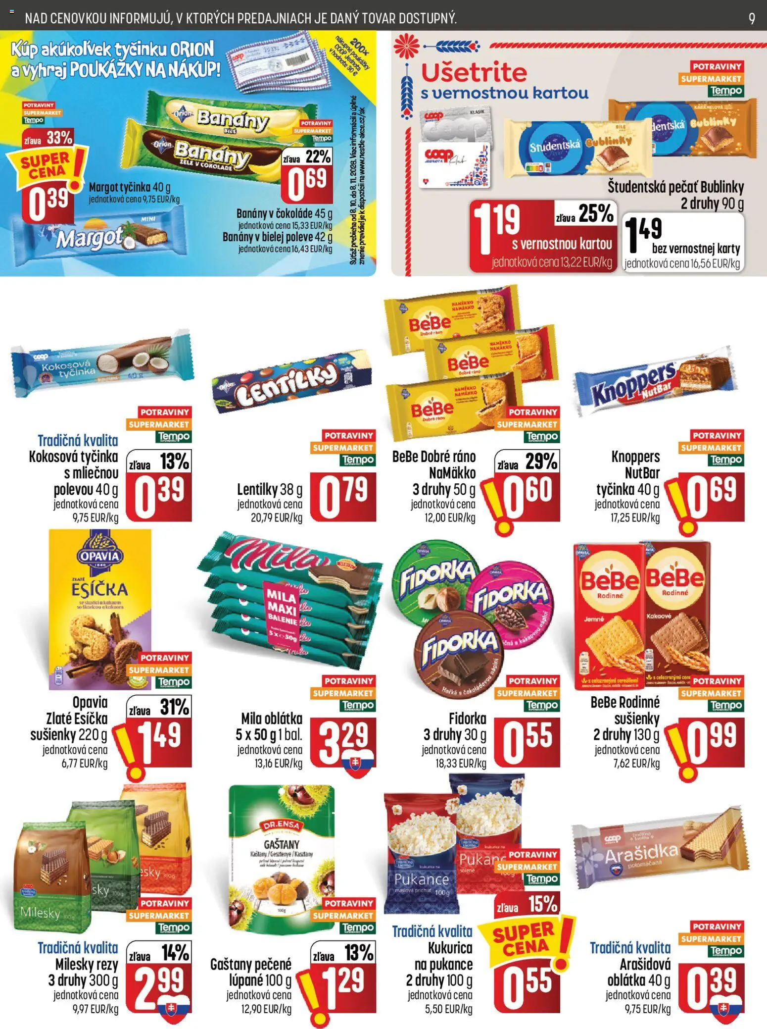 Nové COOP Jednota akcie – leták je platný od 08.10.2026 | Strana: 9