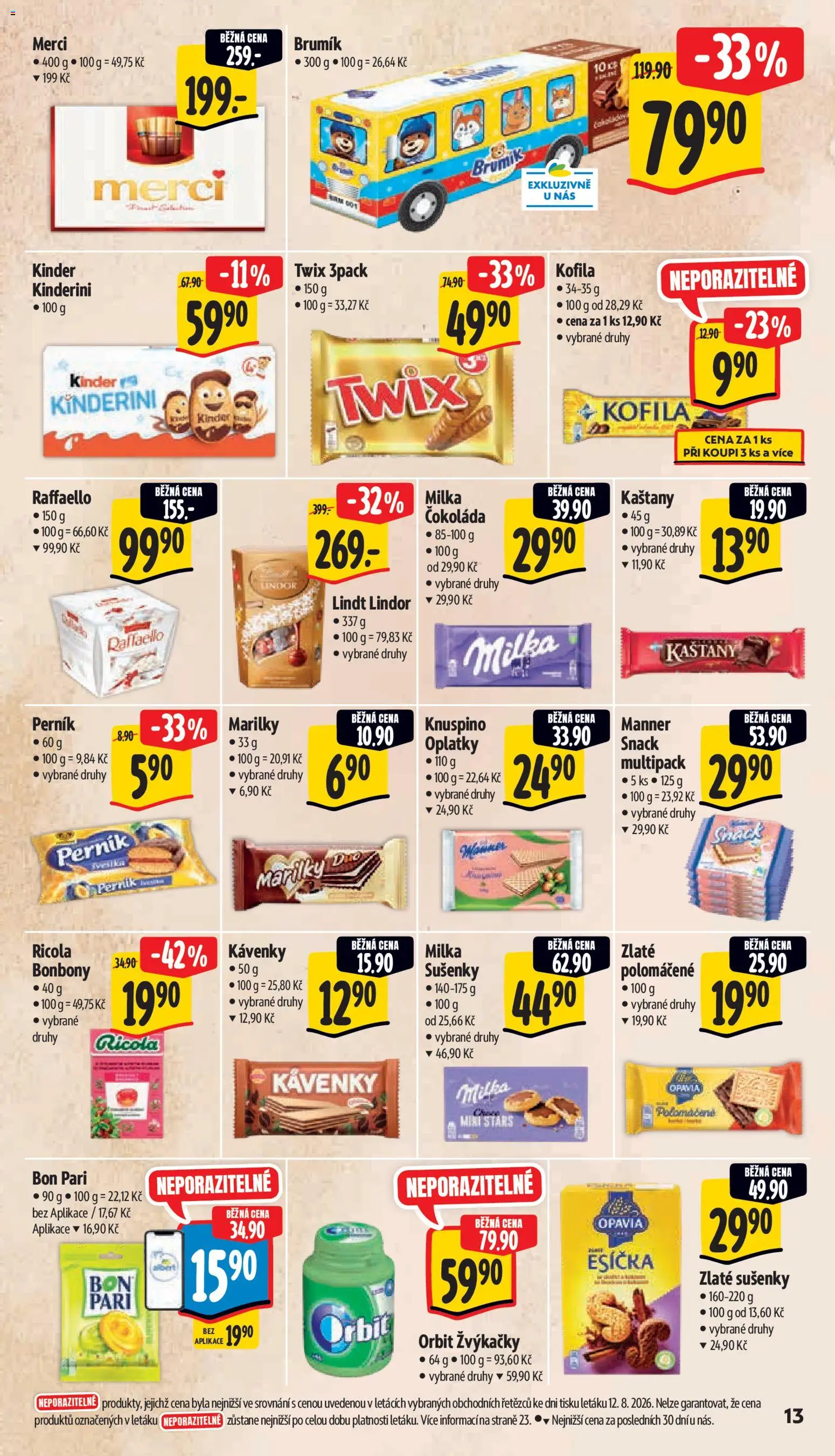 Albert leták - Hypermarket - Strakonice od 19.08.2026 | Strana: 21 | Produkty: Čokoláda milka, Čokoláda, Lindt lindor, Oplatky