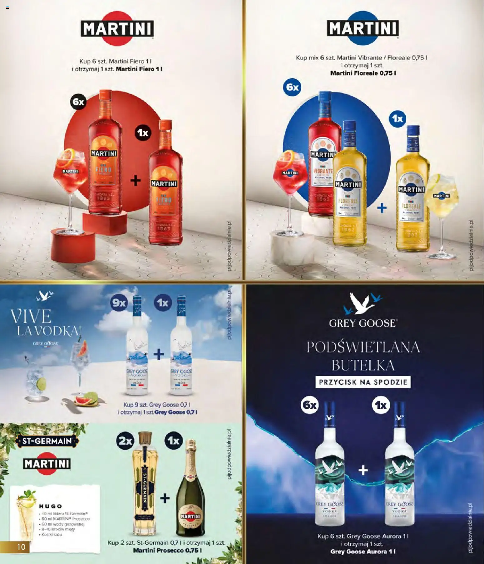 Eurocash gazetka - Horeca od 01.03.2026 | Strona: 10 | Produkty: Grey goose, Martini, Vodka, Prosecco
