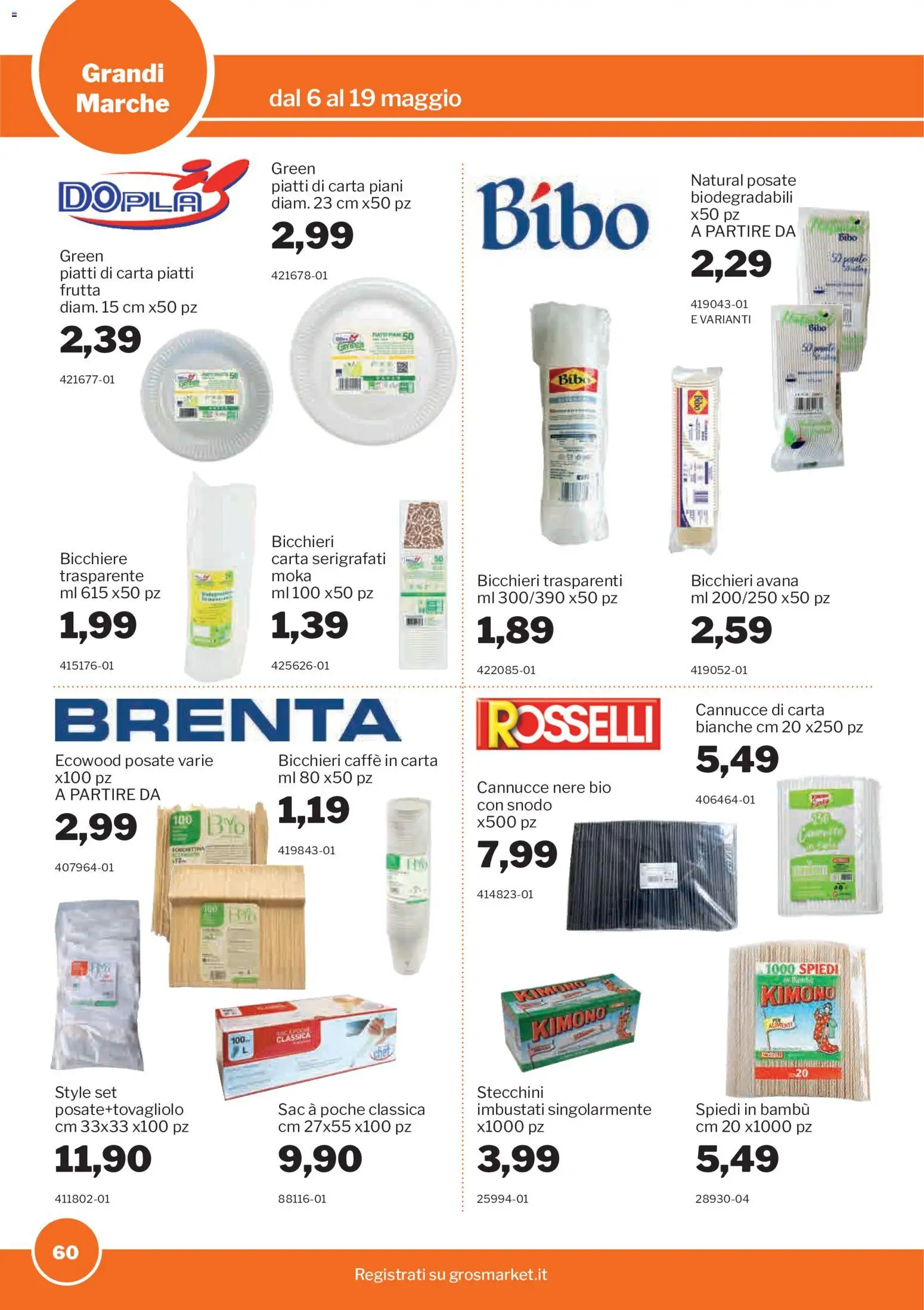 Volantino Sogegross del 06.05.2026 | Pagina: 60 | Prodotti: Posate, Caffè, Frutta