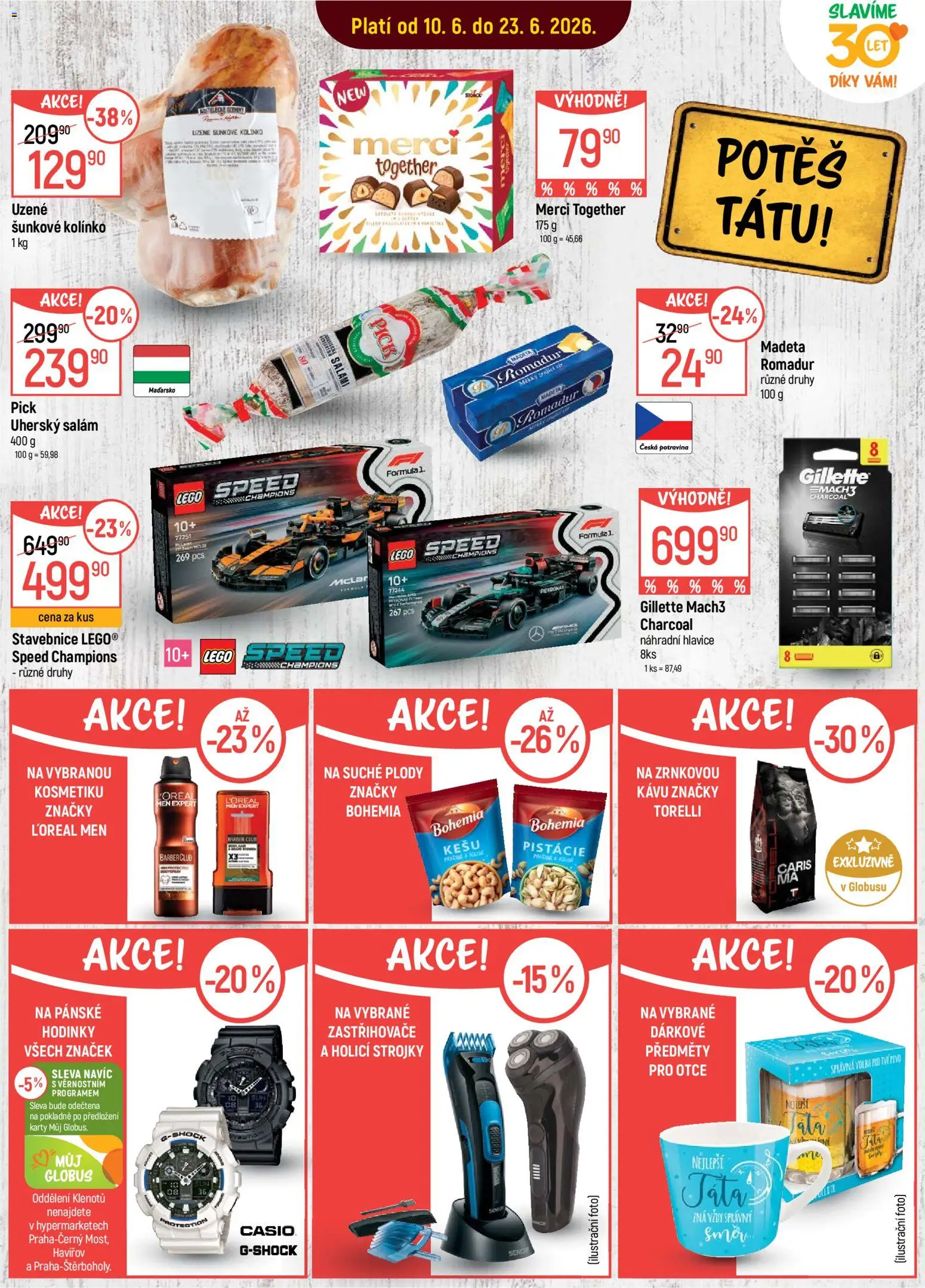 Globus leták - Trmice od 10.06.2026 | Strana: 13 | Produkty: Hodinky, Uherský salám, Romadur, Karty