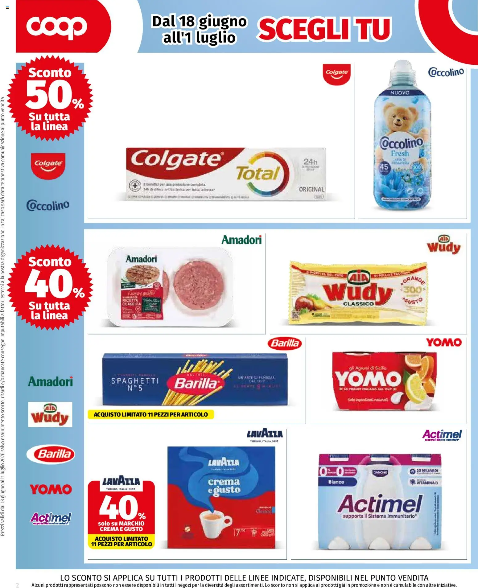 Volantino COOP del 18.06.2026 | Pagina: 2 | Prodotti: Crema, Yogurt, Pollo, Data