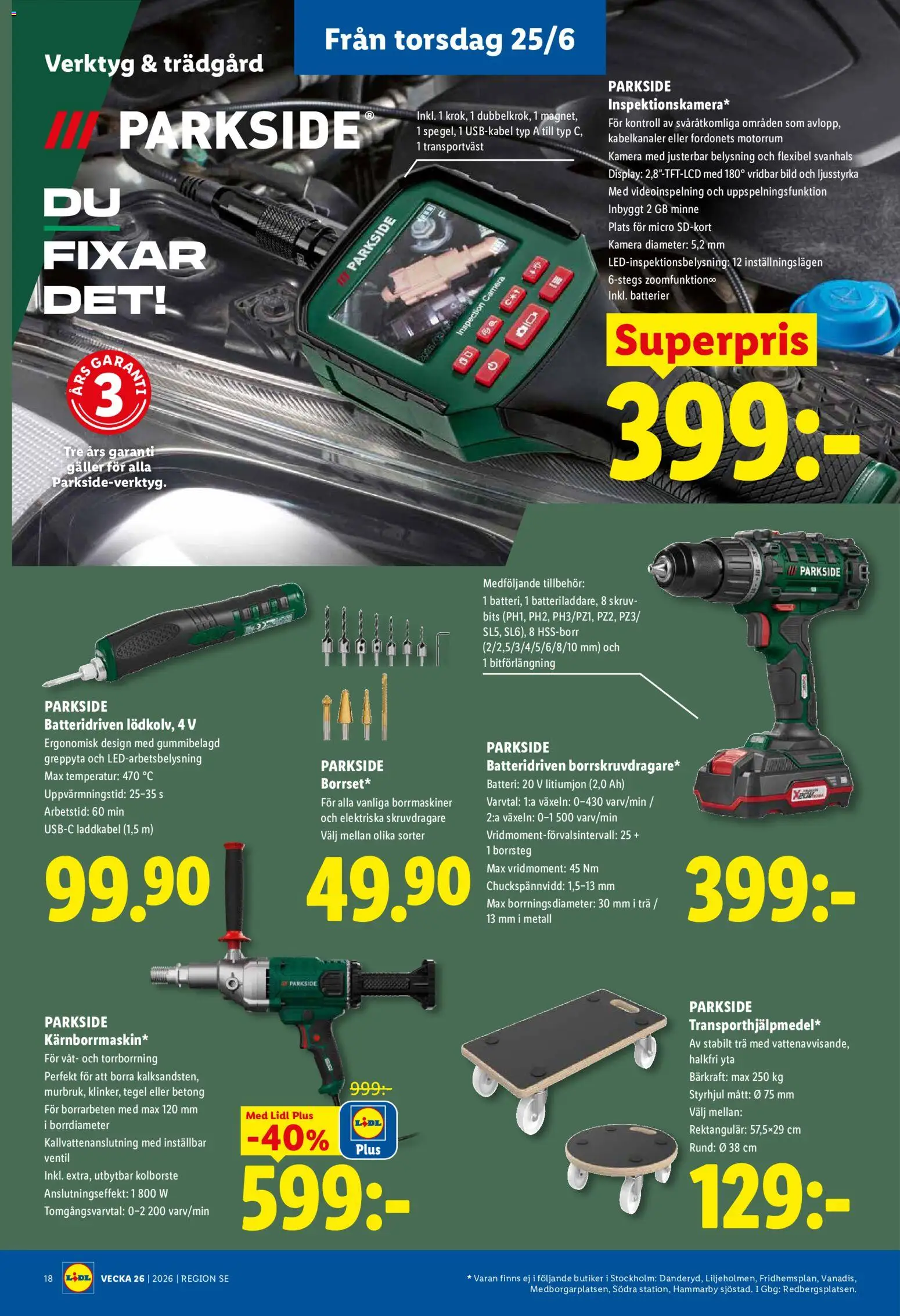 Lidl reklamblad aktuell från 22.06.2026 | Sida: 20 | Produkter: Batterier, Skruvdragare, Galler, Kamera