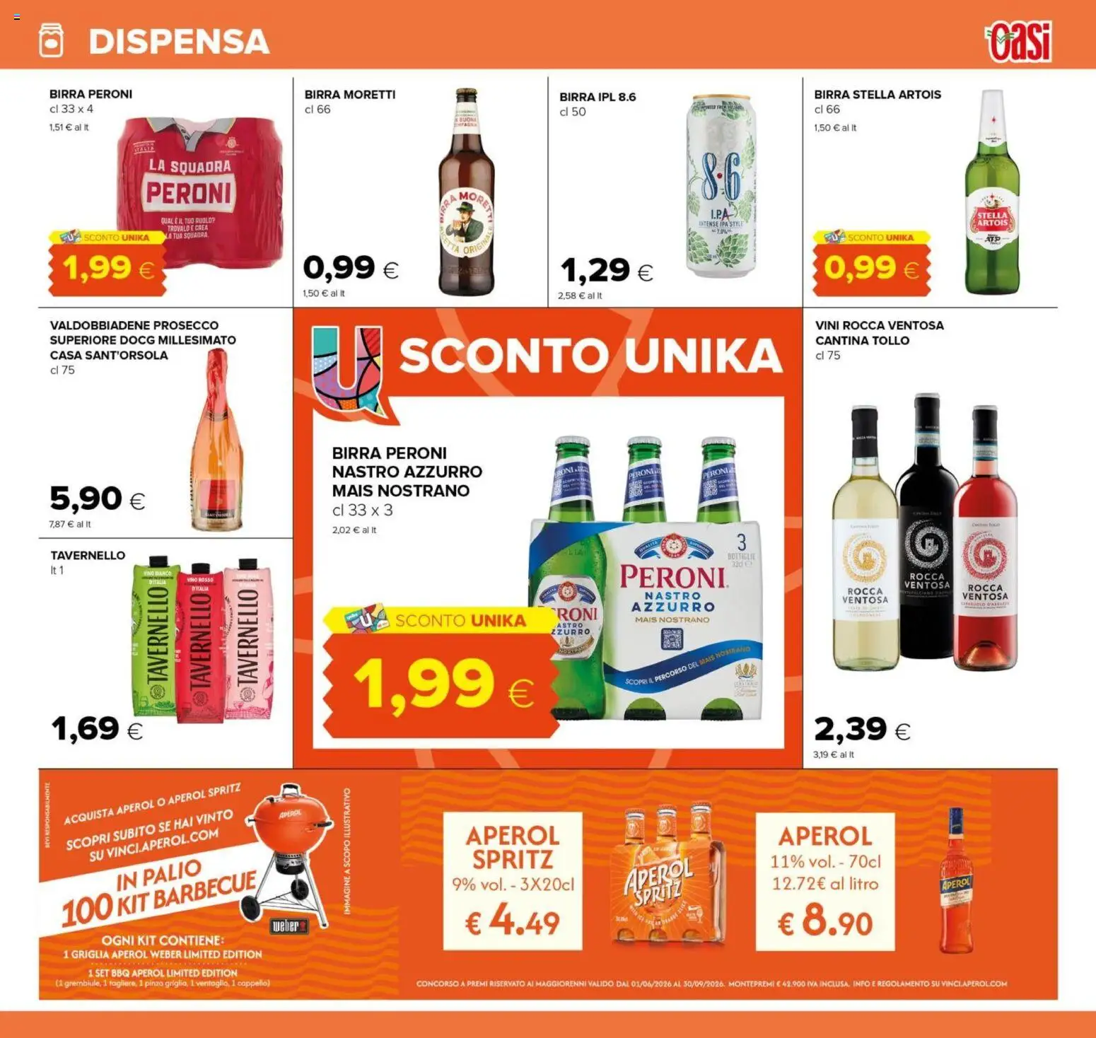 Volantino Oasi del 04.06.2026 | Pagina: 23 | Prodotti: Prosecco, Barbecue, Vino, Griglia