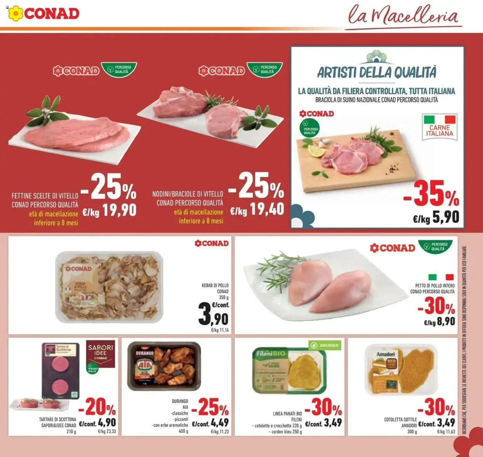 Volantino Conad del 03/06/2026 | Pagina: 15 | Prodotti: Petto di Pollo, Suino, Crocchette, Vitello