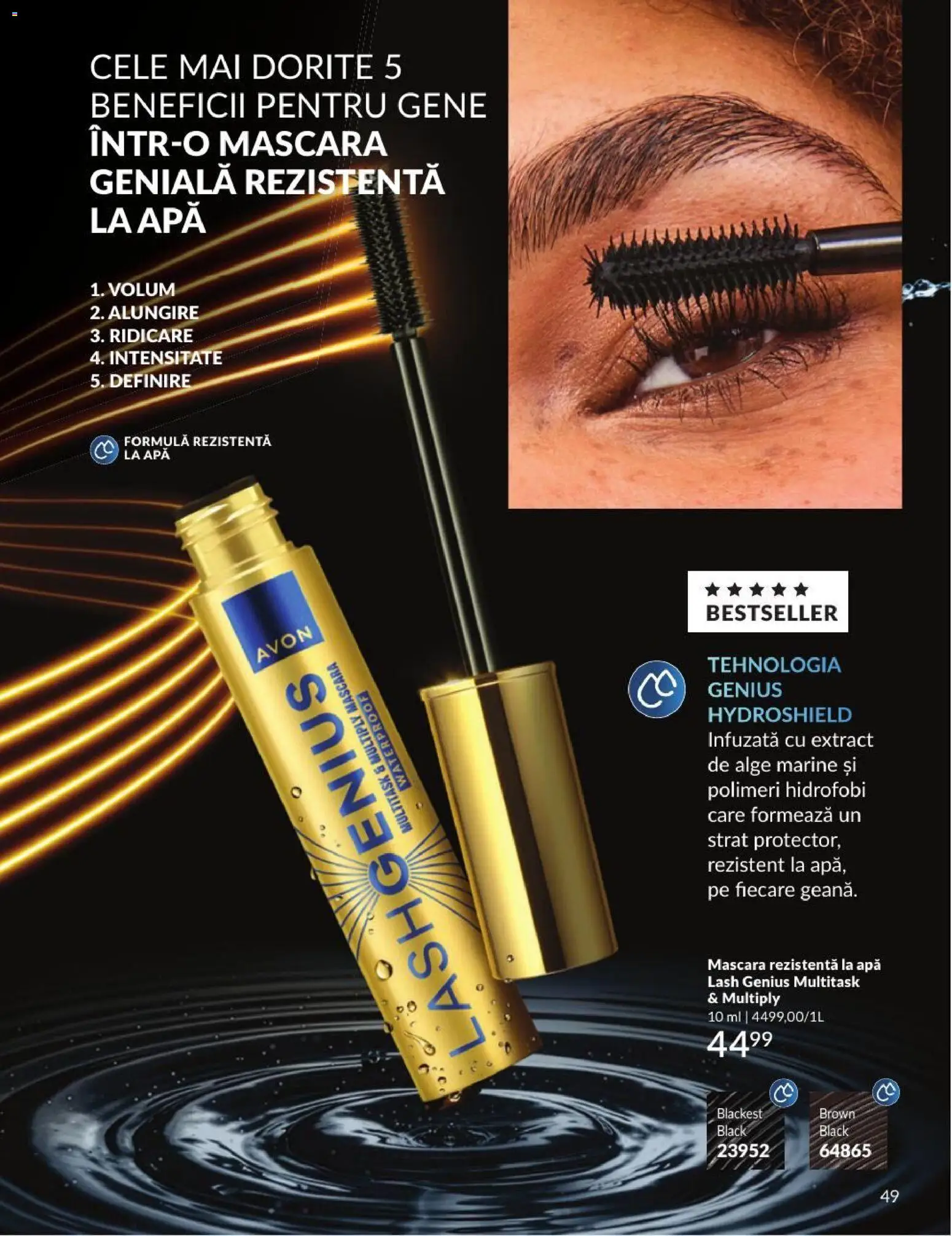 Noul catalog Avon – valabil de la 01.09.2026 | Pagină: 49 | Produse: Mascara, Apă, Black