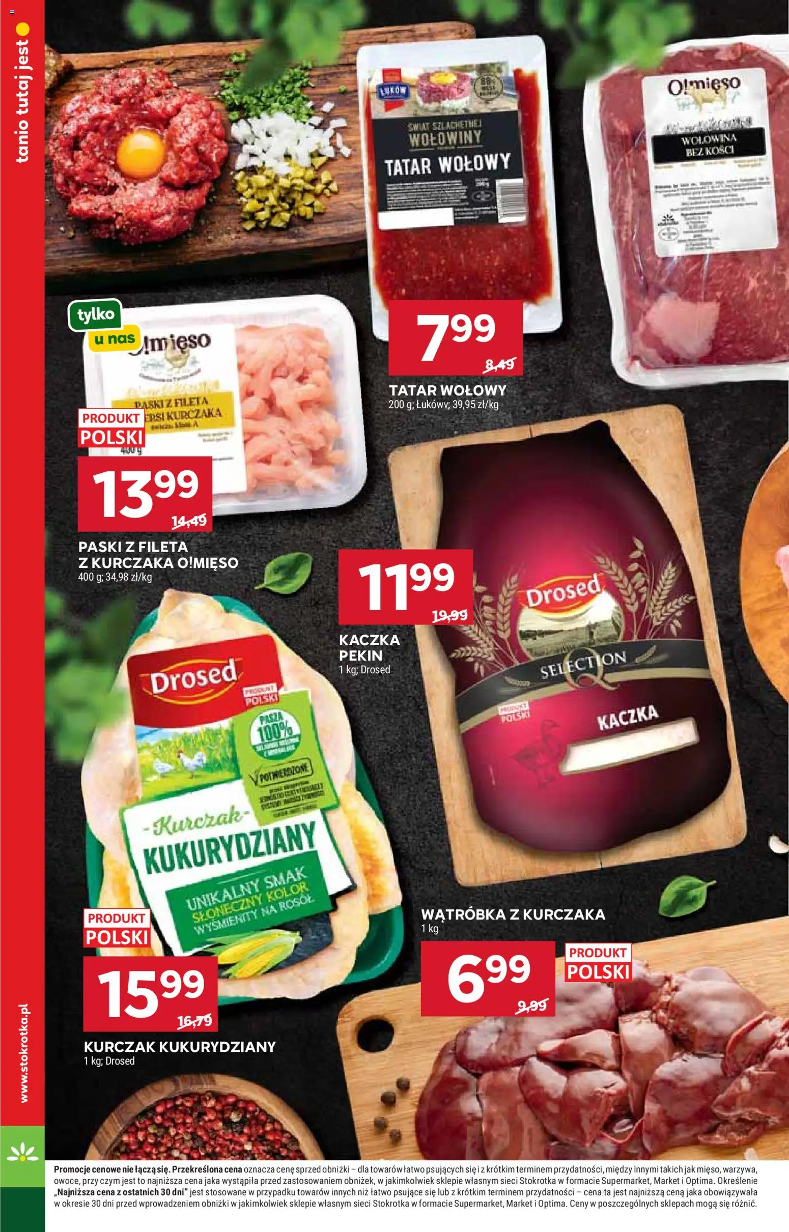 Stokrotka gazetka od 06.08.2026 | Strona: 14 | Produkty: Kurczak, Tatar wołowy, Wątróbka, Tatar