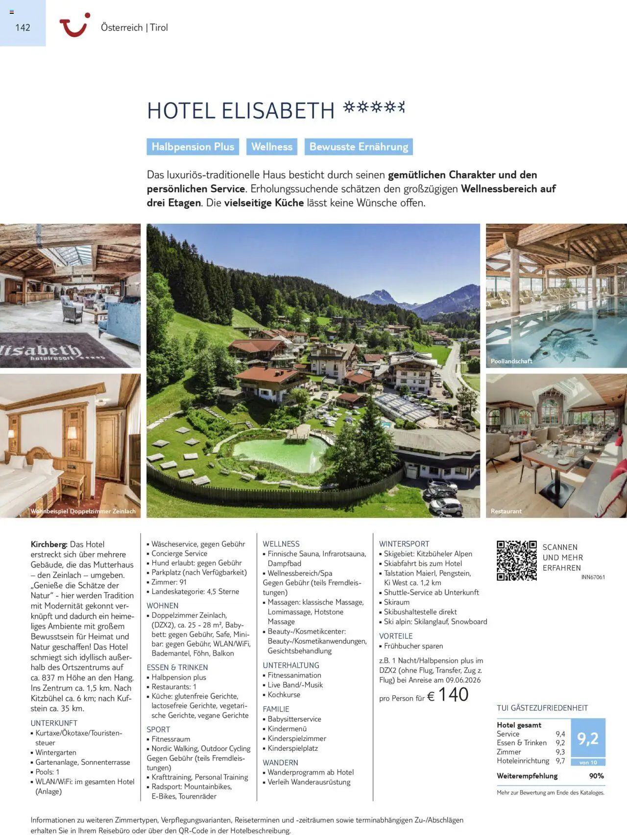 TUI Urlaub mit eigener Anreise 2025/26 – gültig ab 01.11.2025 | Seite: 142 | Produkte: Bett, Küche, Snowboard, Gerichte