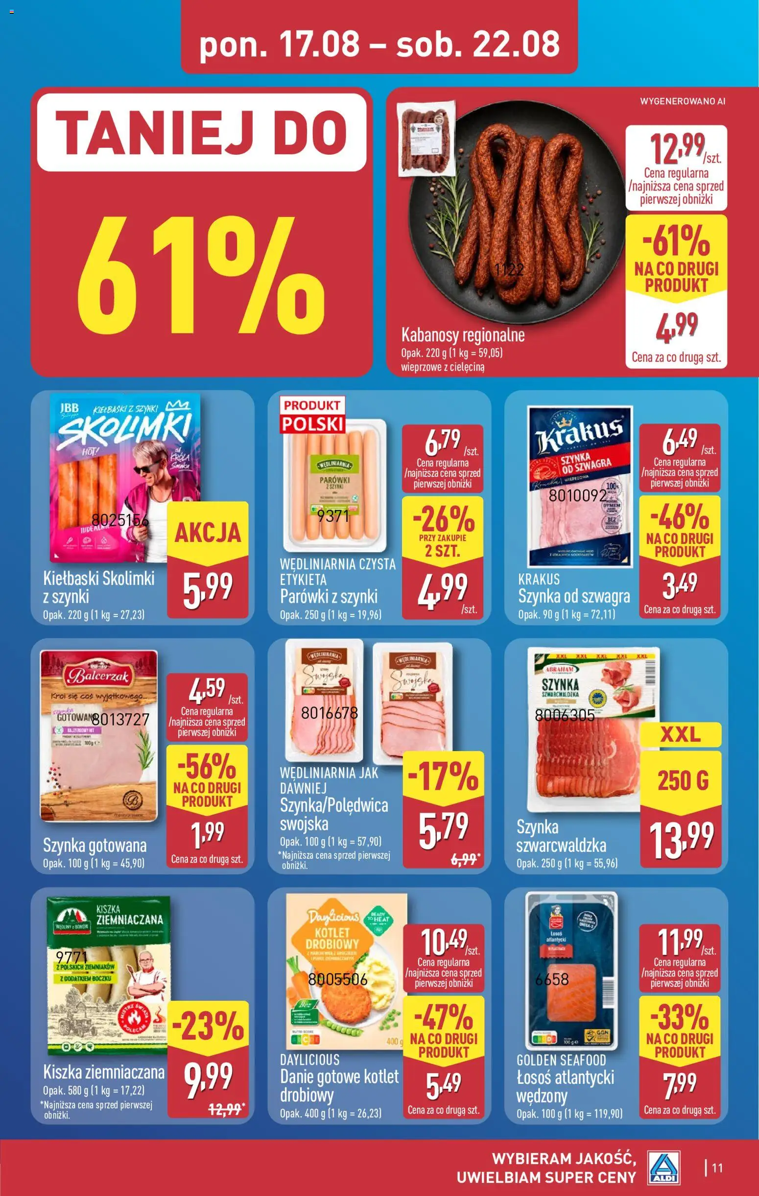 Aldi Polsko leták od 17.08.2026 | Strana: 11 | Produkty: Losos