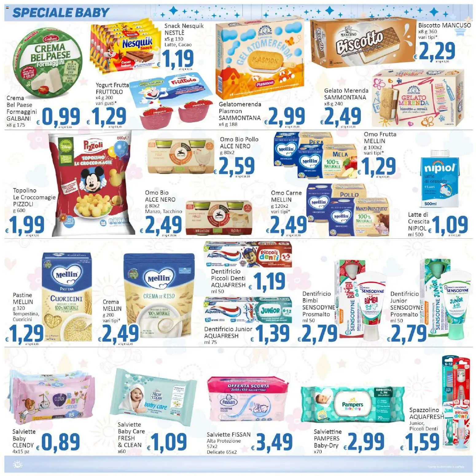 Volantino Paghi Poco del 28.04.2026 | Pagina: 16 | Prodotti: Crema, Riso, Gelato, Pampers