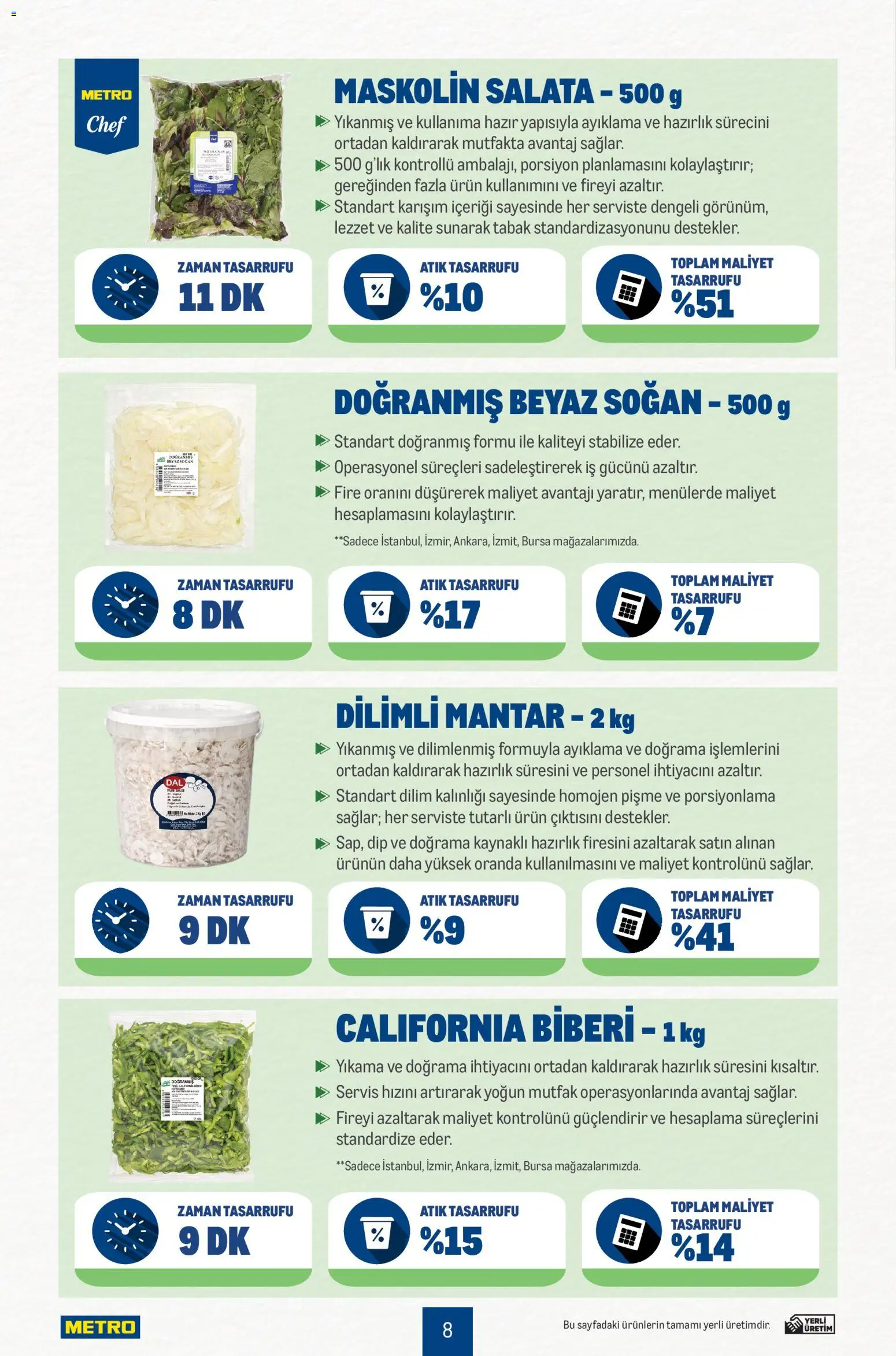 Metro - Smart Chef - 30 Eylül 2026 tarihinden itibaren geçerlidir | Sayfa: 8 | Ürünler: Salata, Soğan, Mantar