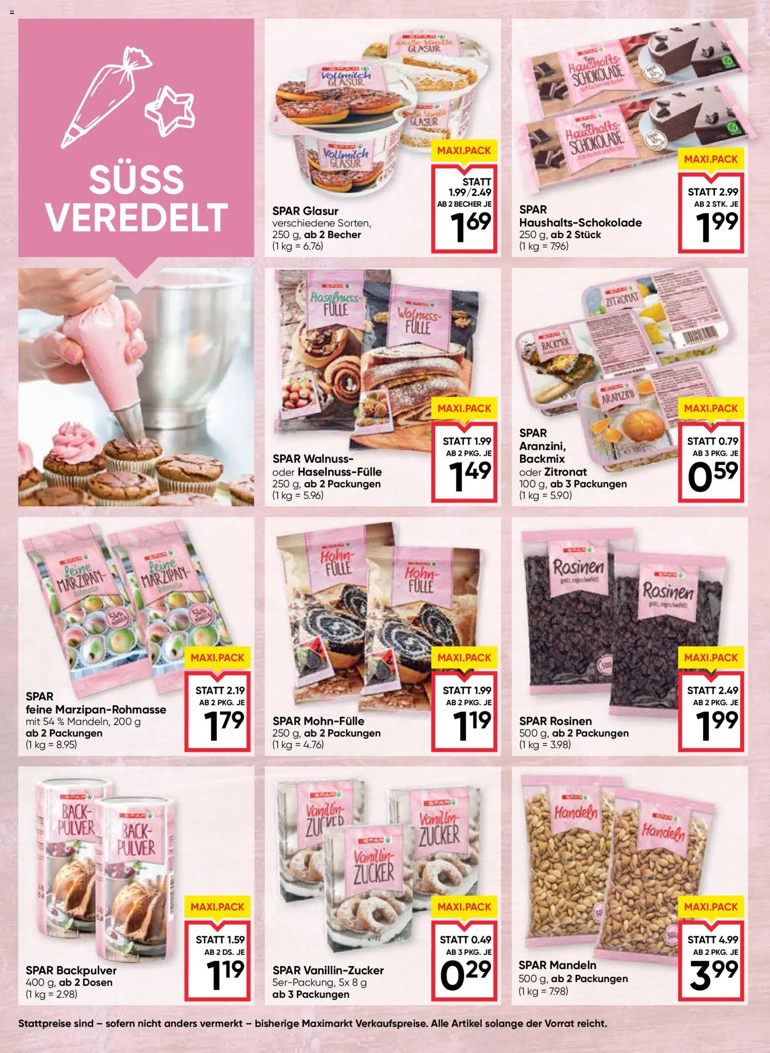 Maximarkt Beilage gültig ab 22.10.2026 | Seite: 14 | Produkte: Rosinen, Zucker, Backpulver, Vollmilch