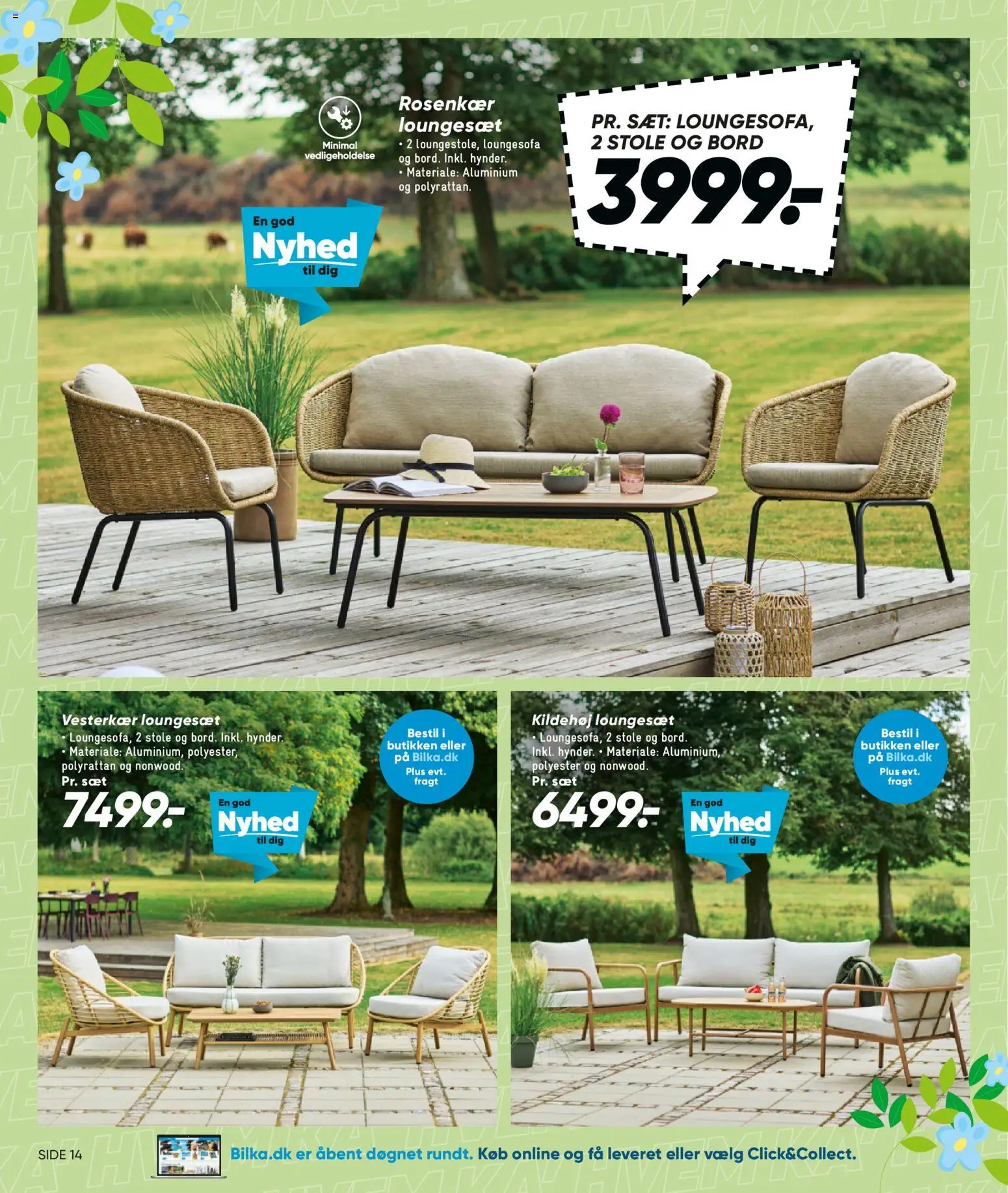 Bilka tilbudsavis – gyldig fra 27.03.2026 | Side: 14 | Produkter: Bord, Loungesæt