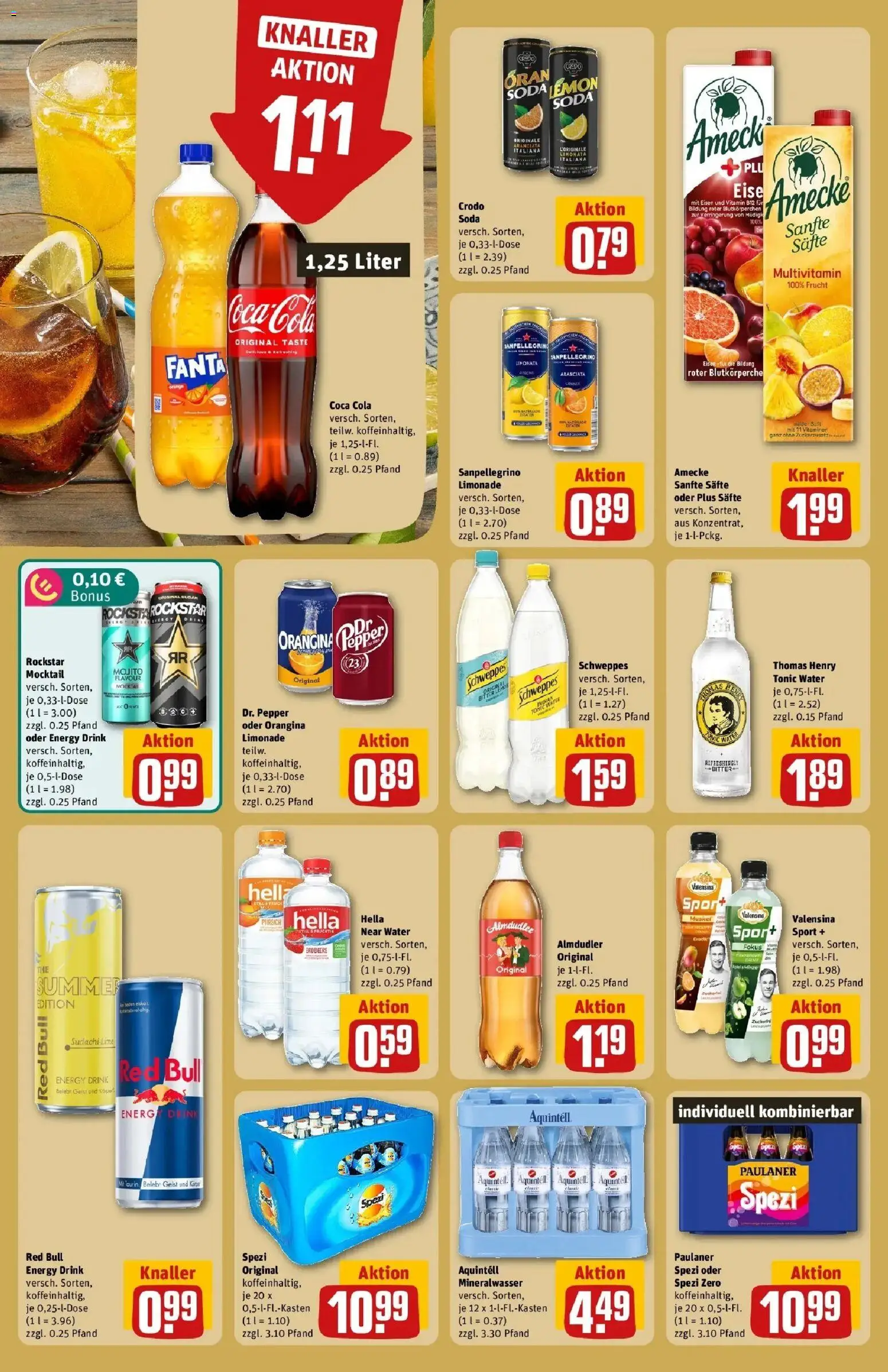REWE Prospekt ab 03.08.2026 zum Blättern » Angebote | Seite: 22 | Produkte: Cola, Energy, Valensina, Pfirsich