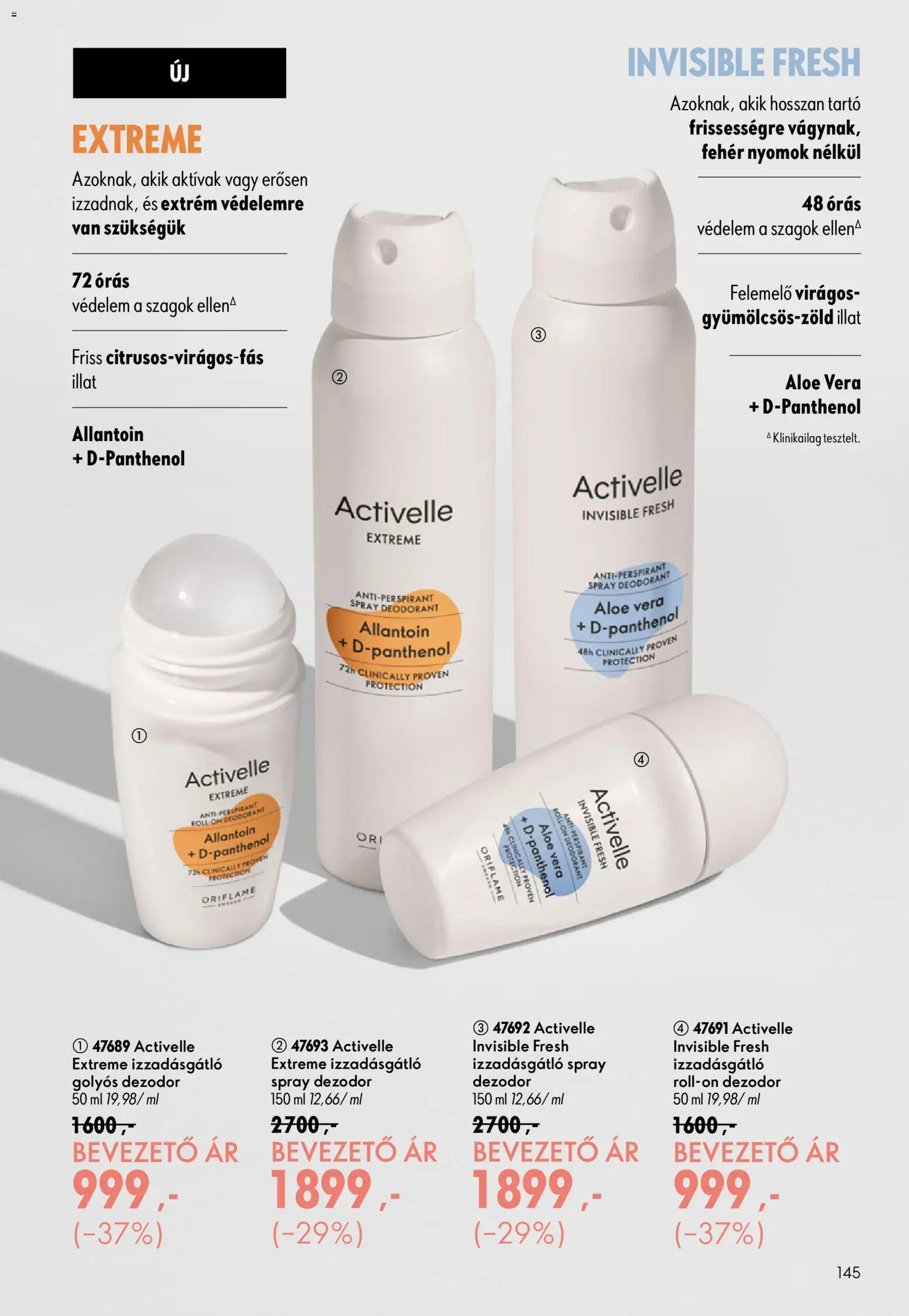 Oriflame akciós ujság - amely érvényes a következő dátumtól: 17.06.2026 | Oldal: 145 | Termékek: Aloe vera, Dezodor, Izzadásgátló