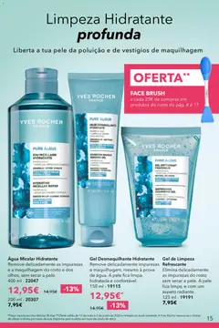 Pré-visualização Água Micelar Hidratante, Remove delicadamente as impurezas e a maquilhagem do rosto e dos olhos, sem secar a pele. 400 ml válido de 12.05.2026 | Página: 15 | Produtos: Agua, Água micelar, Maquilhagem, Gel de limpeza