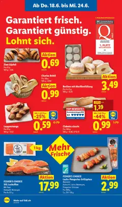 Lidl aktionen ab 18.06.2026 gültig | Seite: 8 | Produkte: Gipfeli, Brot, Lachs, Top