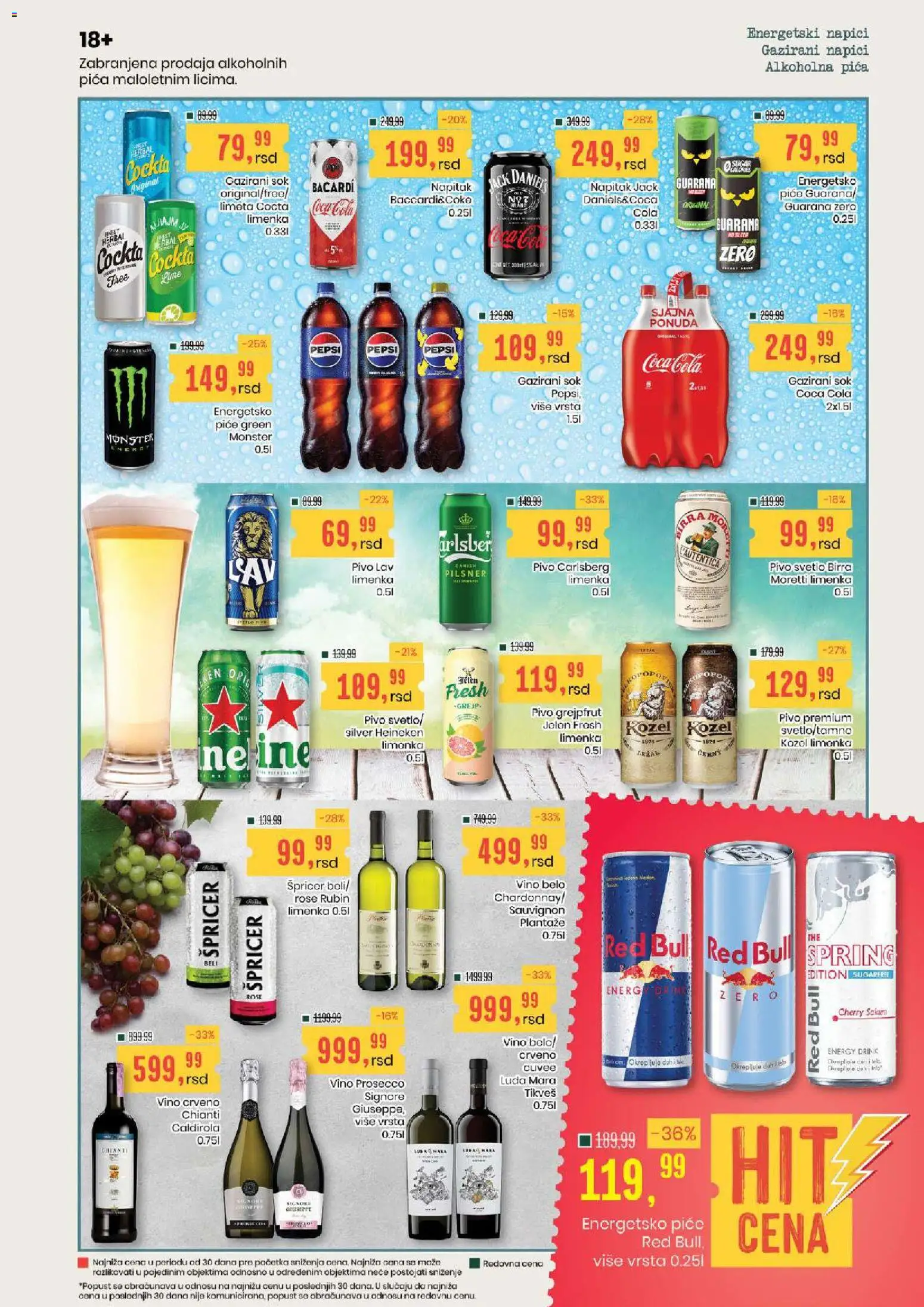 Aroma Market katalog - važi od 09.07.2026 | Strana: 19 | Proizvode: Coca Cola, Limeta, Sok, Red Bull