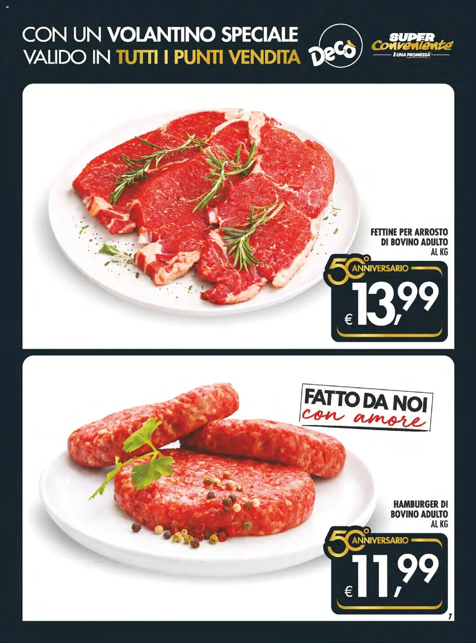 Volantino Decò del 21.05.2026 | Pagina: 7 | Prodotti: Bovino, Arrosto, Hamburger