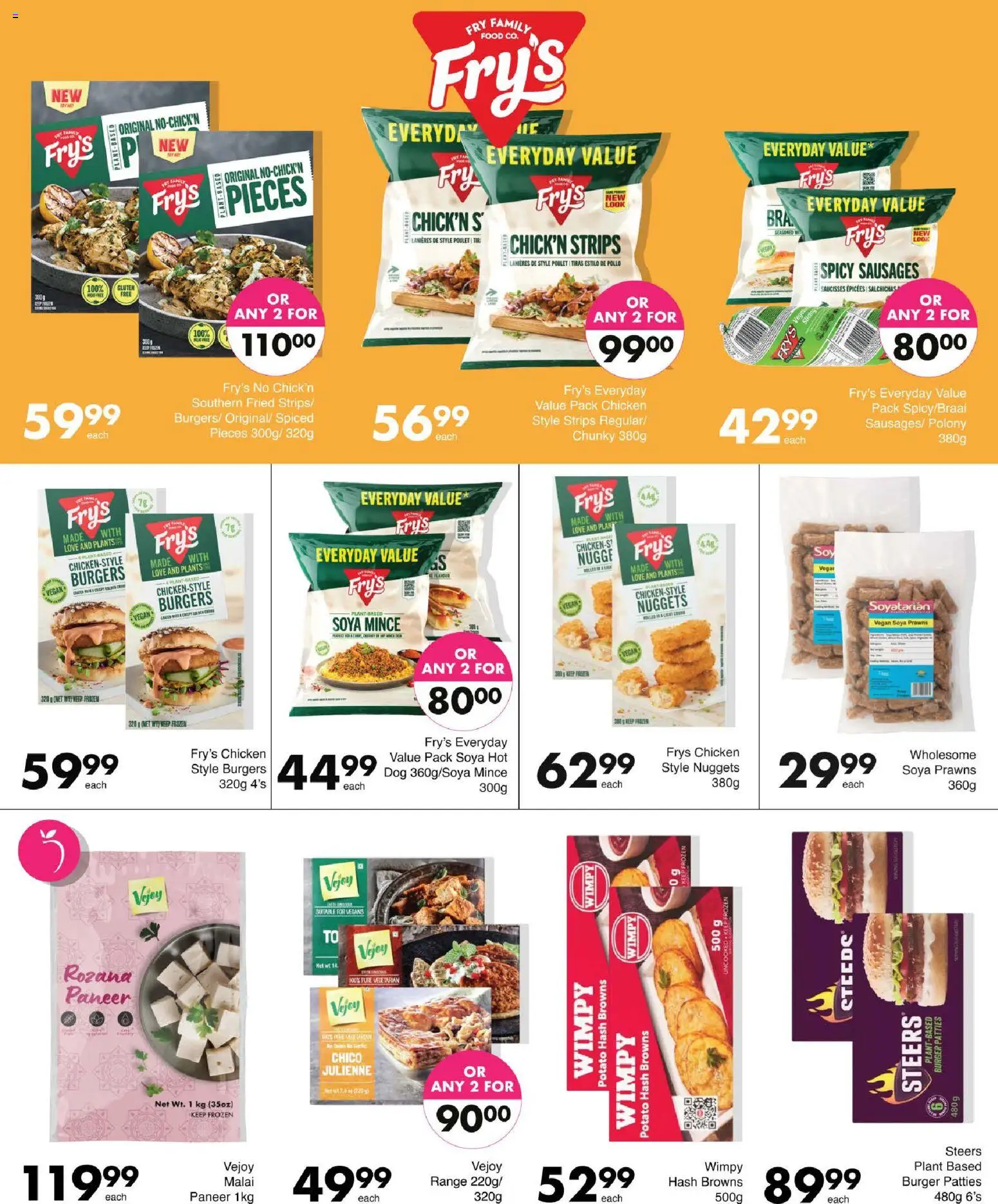 New Save catalogue – valid from 15/10/2026 | Page: 11 | Products: Chicken, Burgers, Soya mince, Fry's