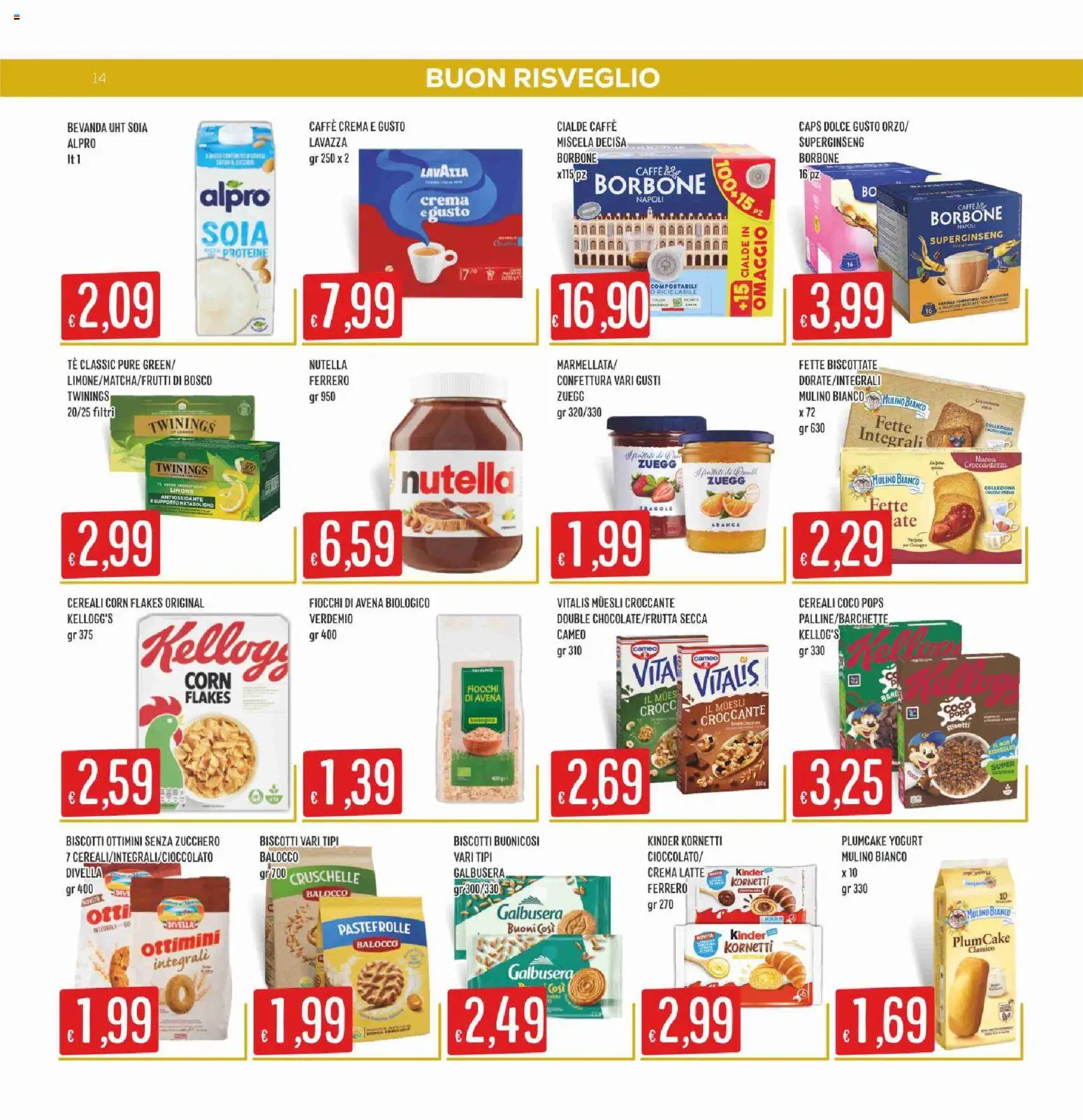 Volantino SISA del 06/08/2026 | Pagina: 14 | Prodotti: Biscotti, Zucchero, Limone, Fette biscottate