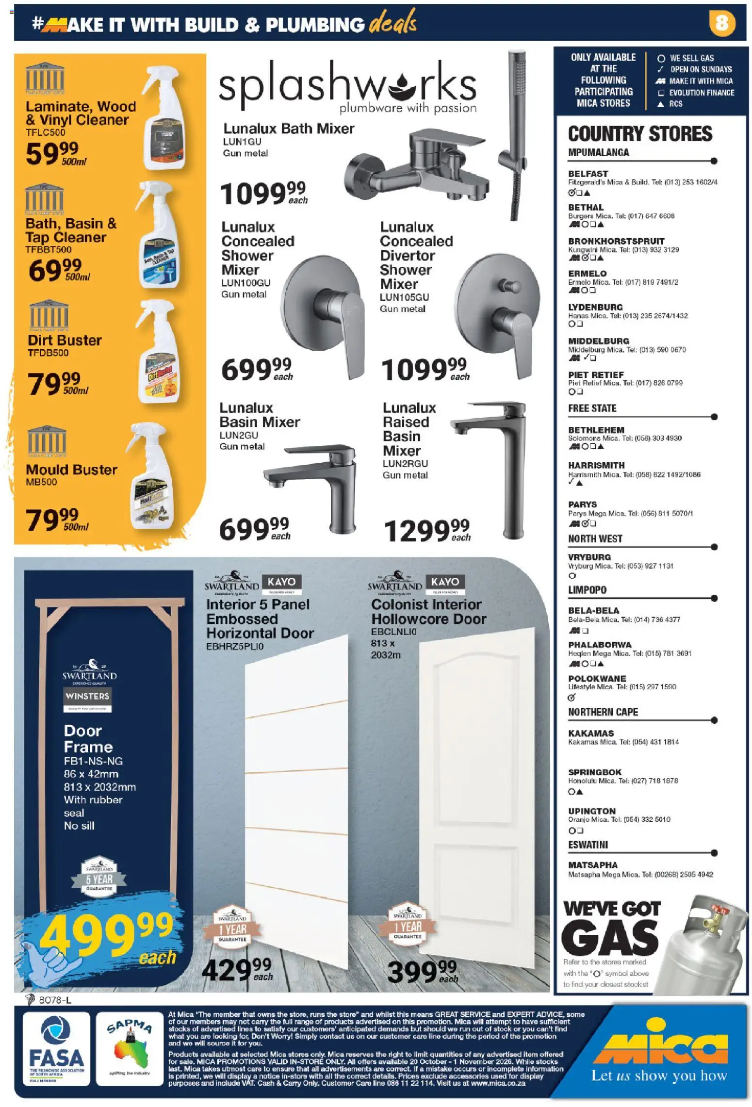 New MICA catalogue – valid from 20/10/2026 | Page: 8 | Products: Mixer, Shower, Burgers, Basin