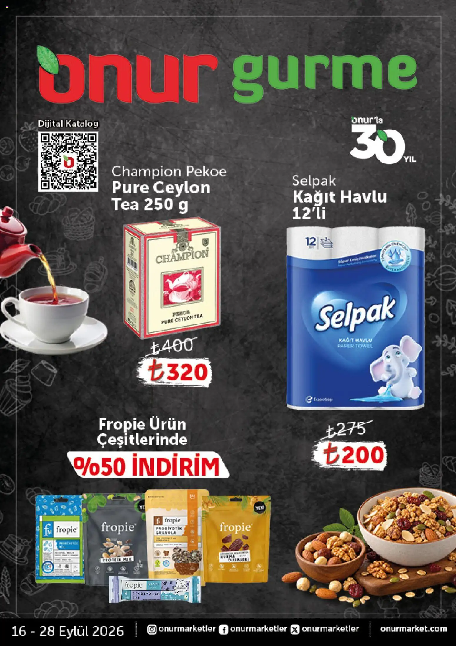 Onur Market - Katalog Gurme - 16 Eylül 2026 tarihinden itibaren geçerlidir | Sayfa: 1