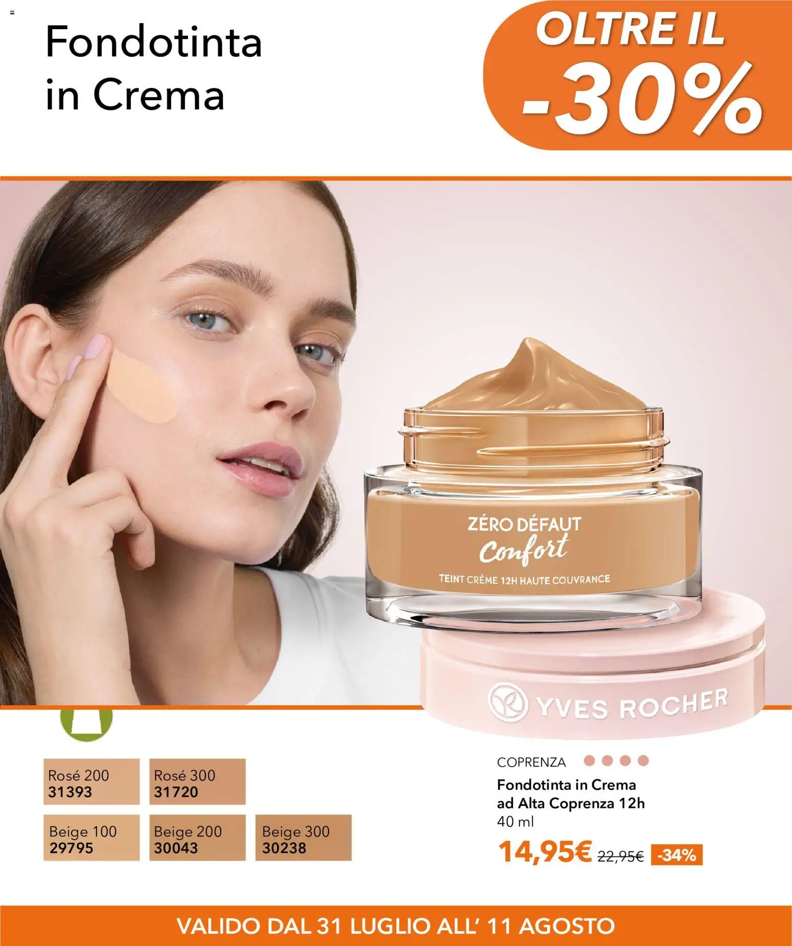 Volantino Yves Rocher del 31/07/2026 | Pagina: 14 | Prodotti: Crema, Fondotinta