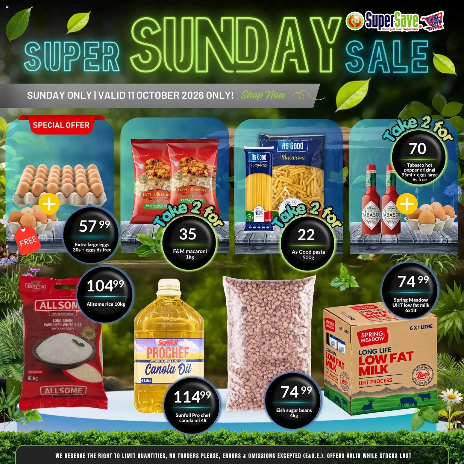 New Super Save catalogue – valid from 11/10/2026 | Page: 2 | Products: Meadow, Milk, Eggs, Oil