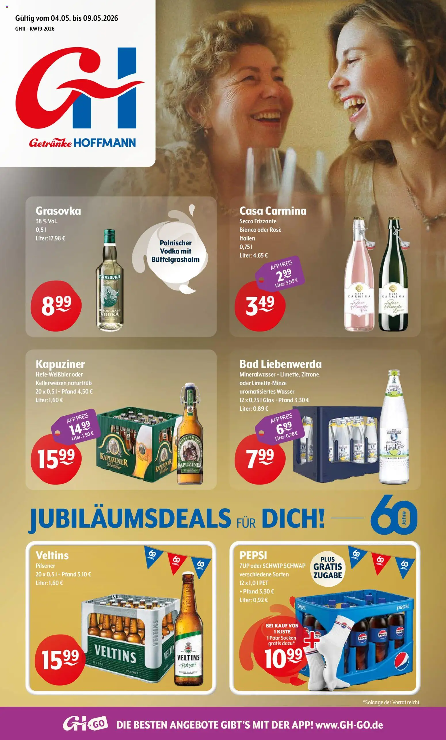 Getränke Hoffmann - Berlin – gültig ab 04.05.2026 | Seite: 1 | Produkte: Bad, Socken, Pepsi, Veltins