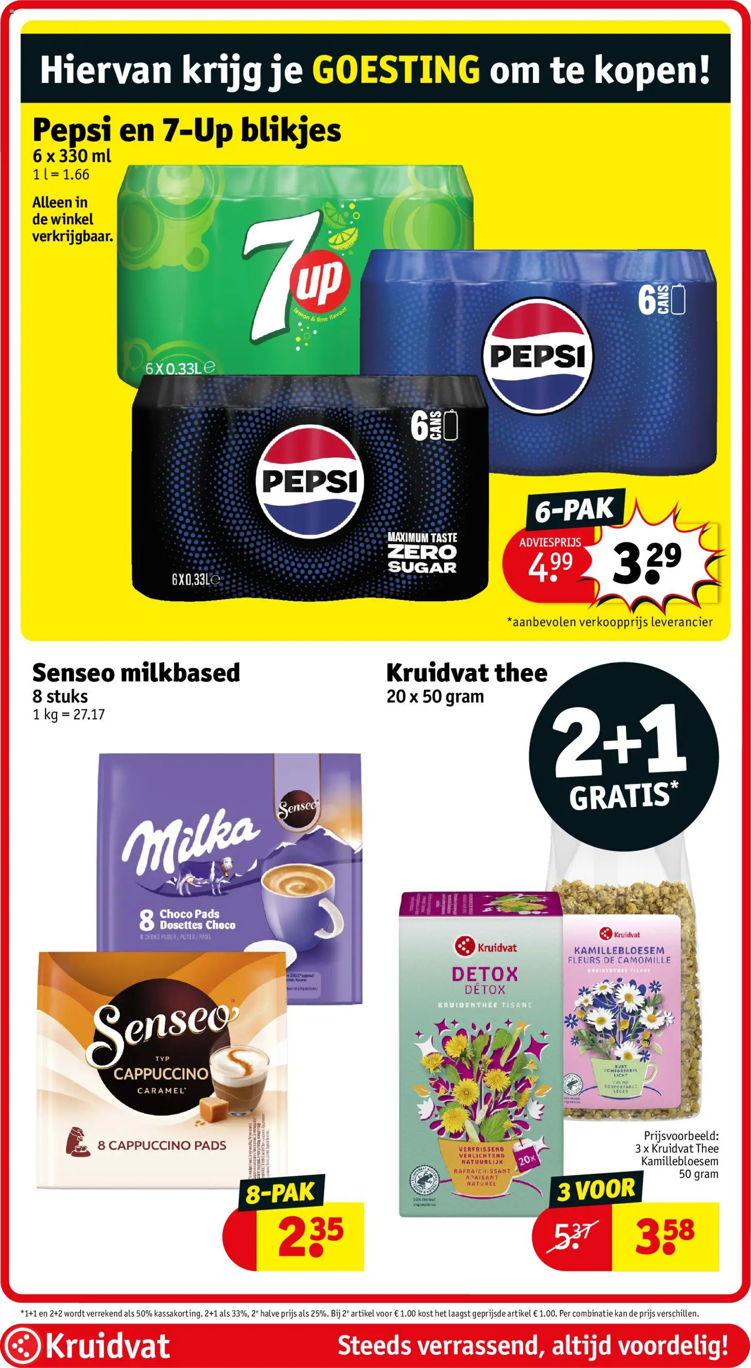 {H1} | Pagina: 81 | Producten: Pepsi, Kruidenthee, Pads, Cappuccino