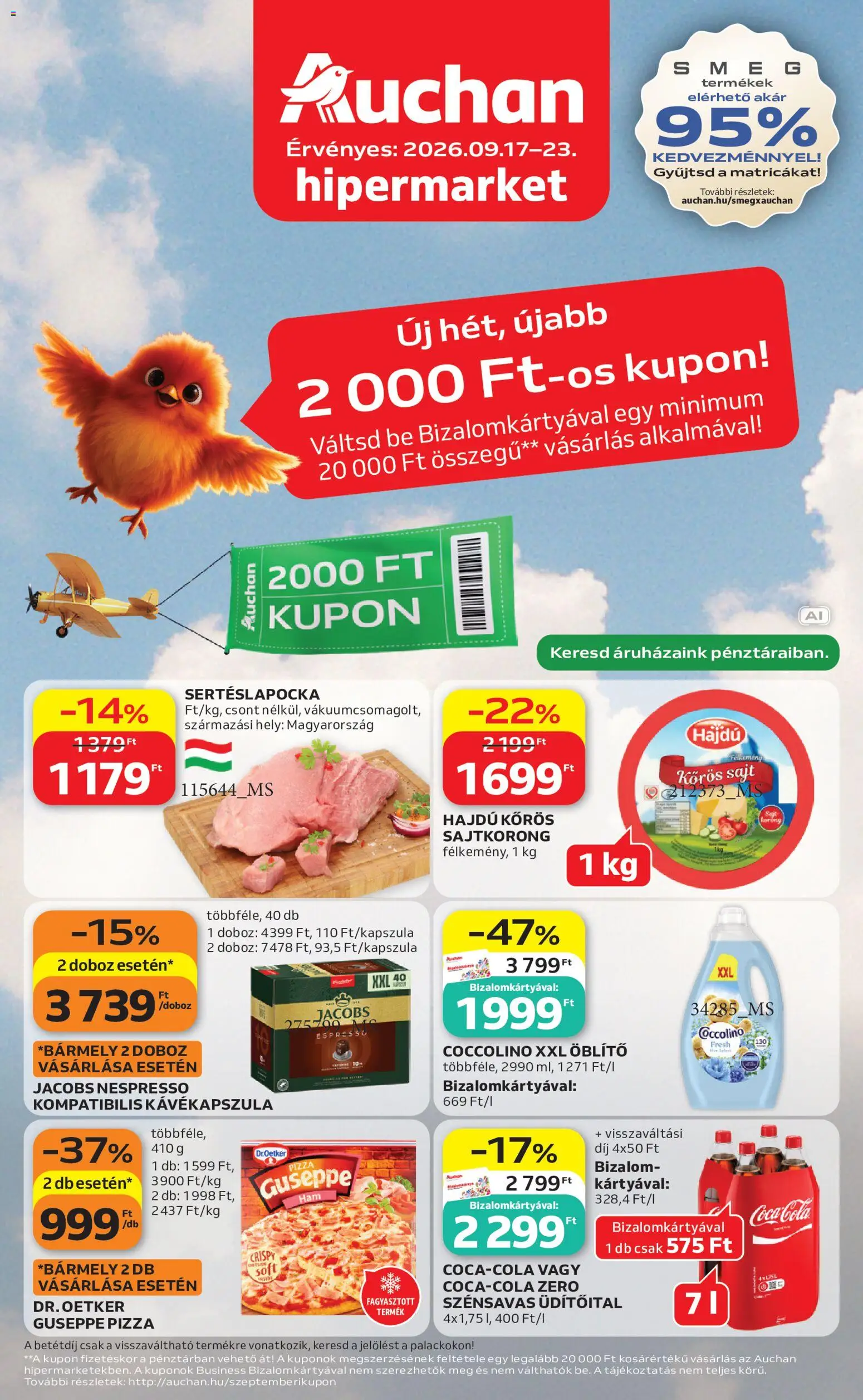 Auchan akciós ujság - amely érvényes a következő dátumtól: 2026.09.17. | Oldal: 1