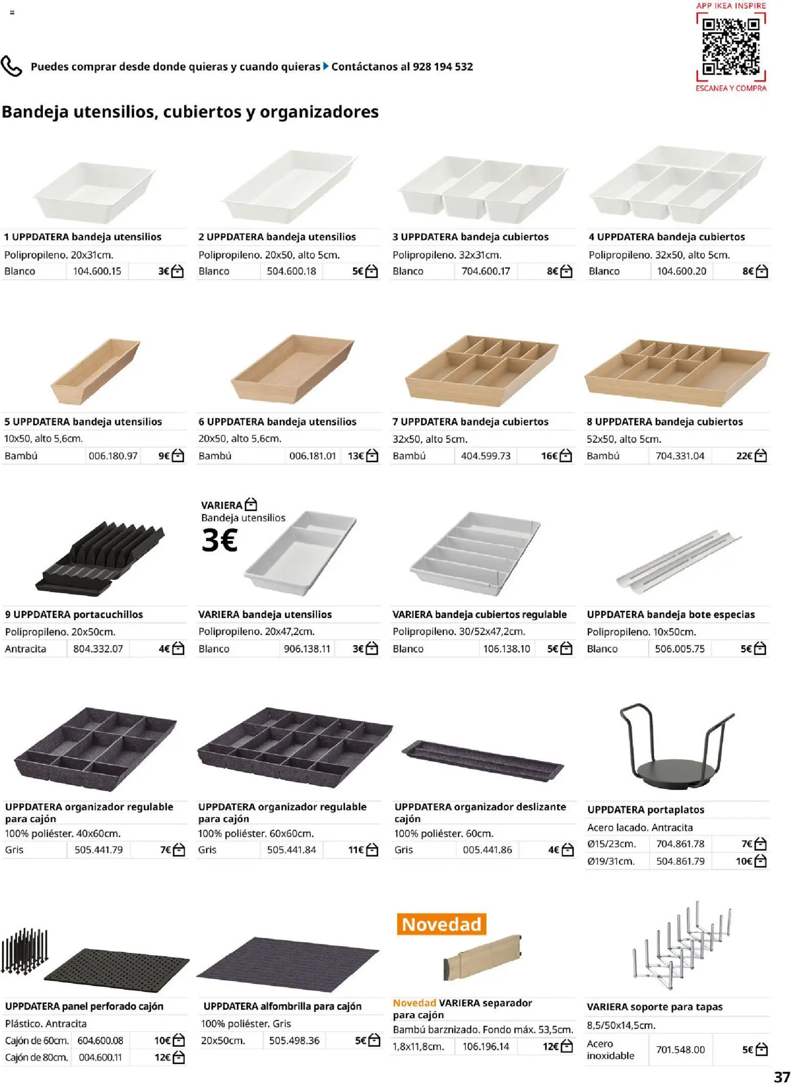 IKEA - Cocinas │ válido desde el 01/09/2026 | Página: 37 | Productos: Alfombrilla, Portaplatos, Organizador, Bandeja